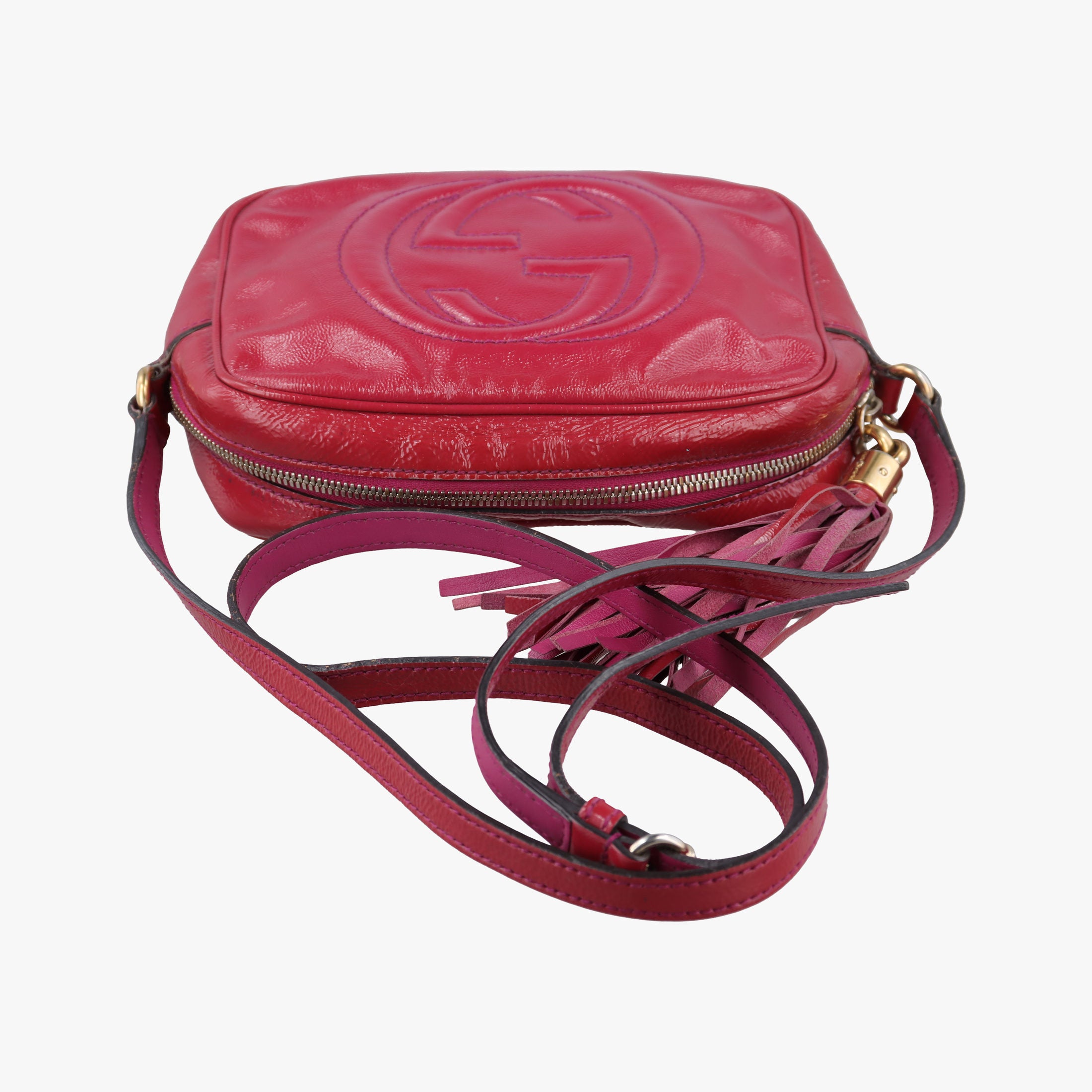 Vintage Gucci Soho Rose Patent Leather 308364 shoulderbag | stylenewstar