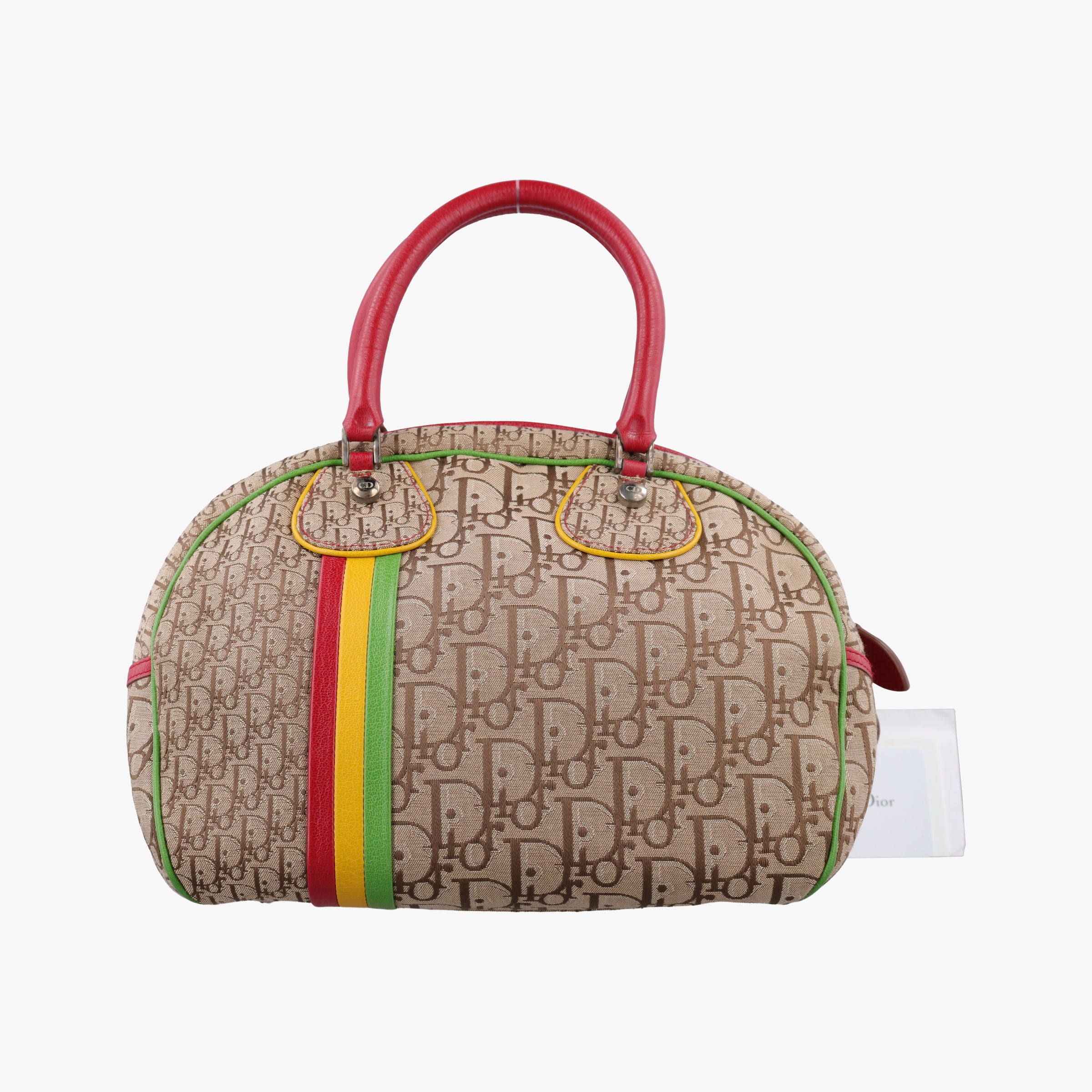 Pre-owned Christian Dior Rasta Trotter beige×Multicolour Canvas × Leather  handbag | stylenewstar