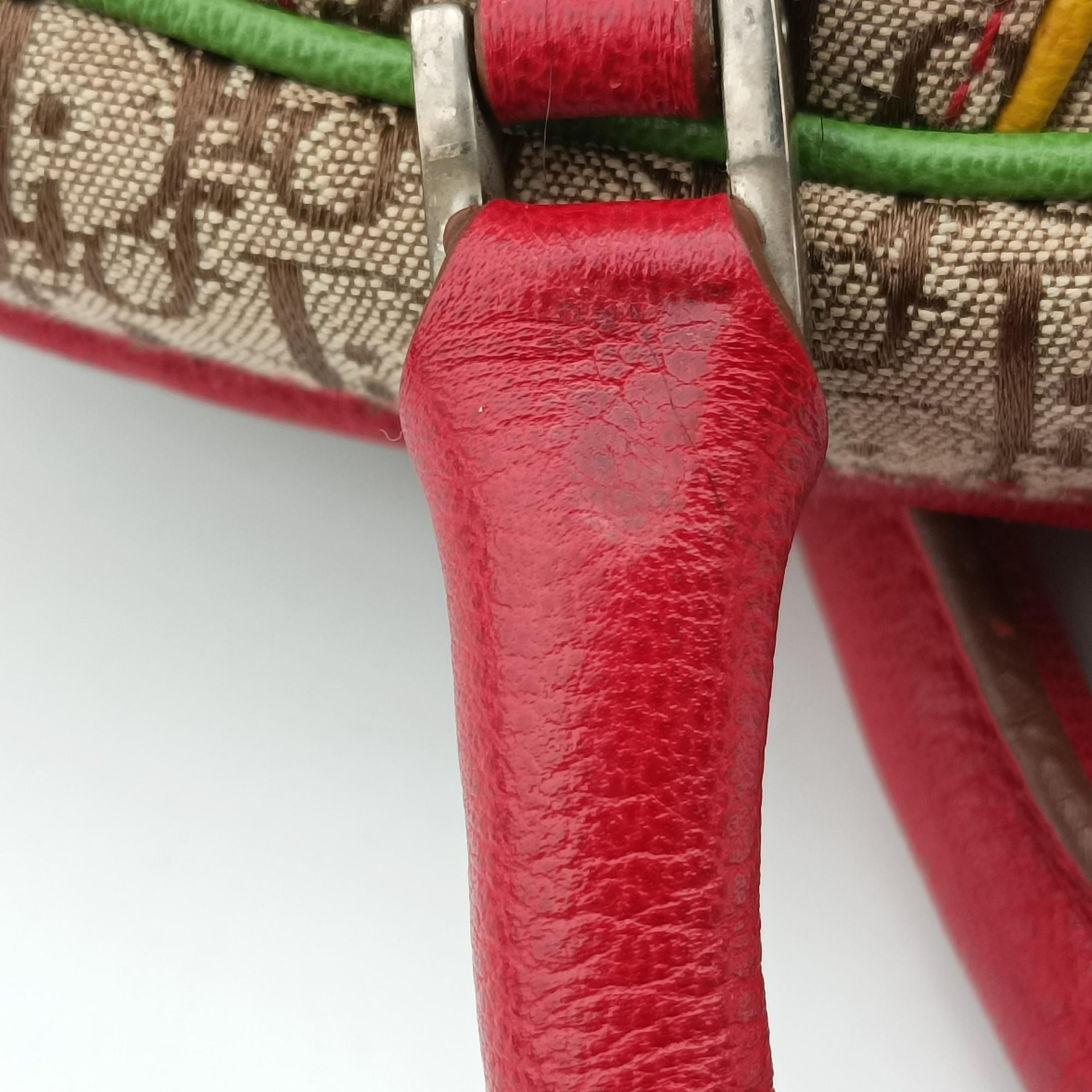 Pre-owned Christian Dior Rasta Trotter beige×Multicolour Canvas × Leather  handbag | stylenewstar