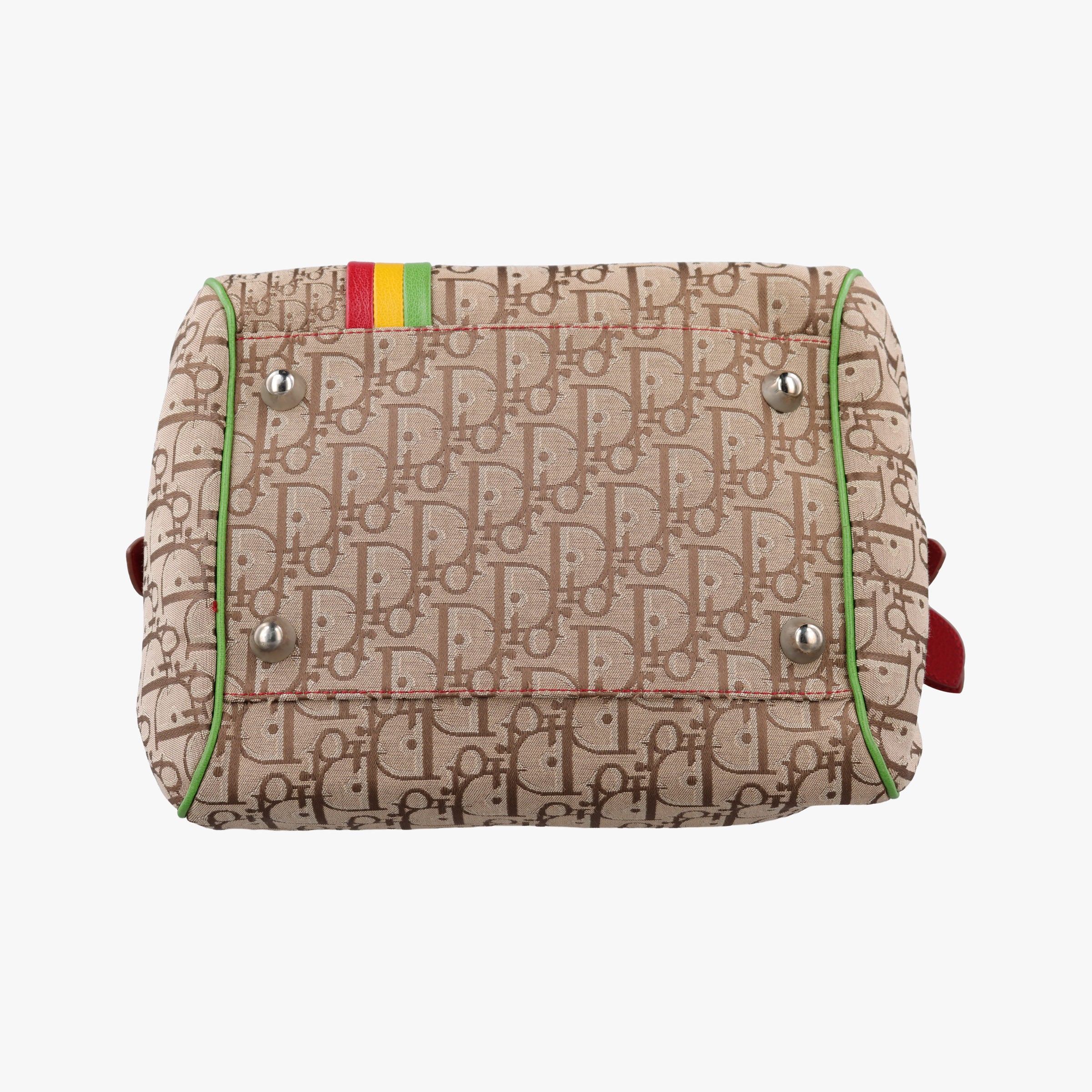 Pre-owned Christian Dior Rasta Trotter beige×Multicolour Canvas × Leather  handbag | stylenewstar