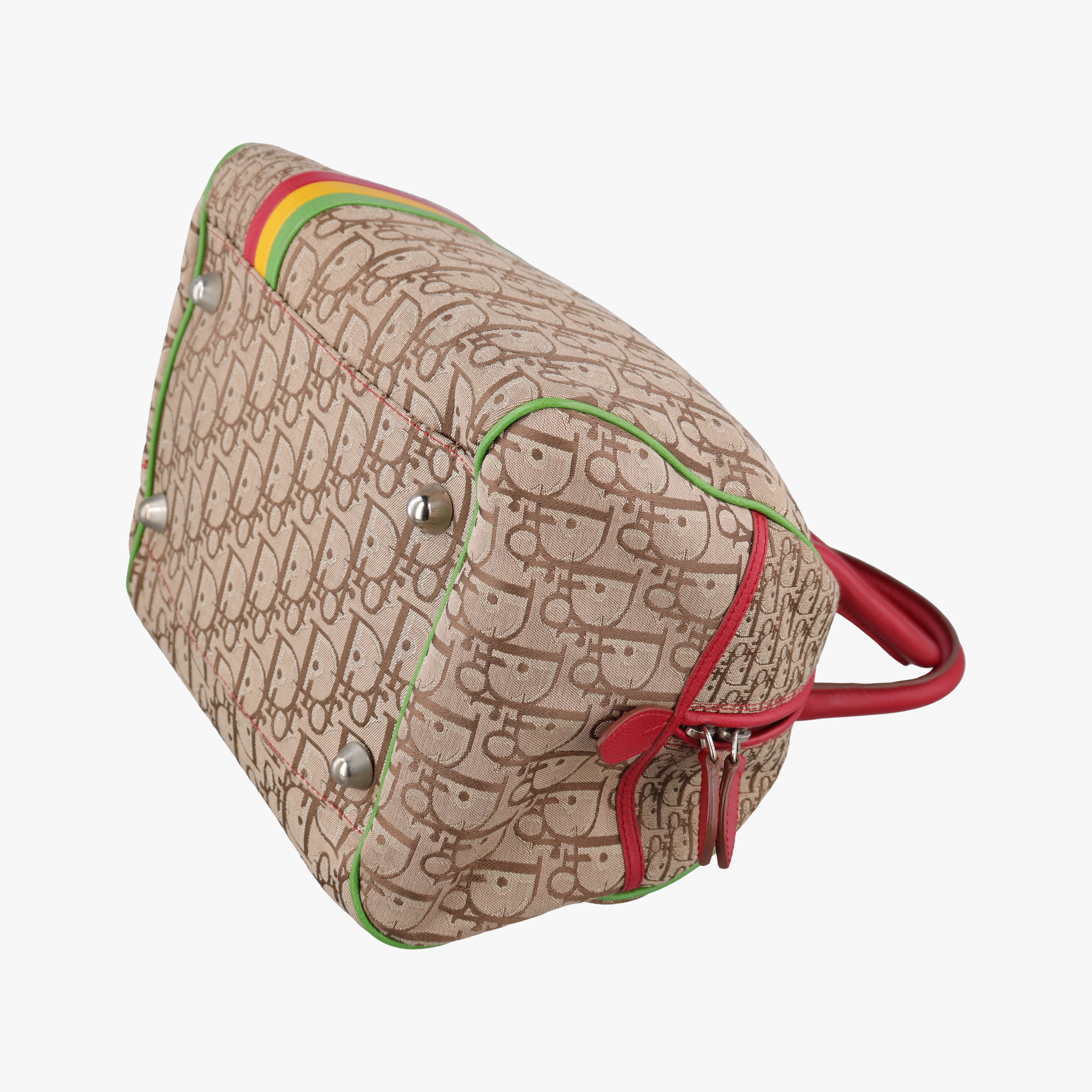 Pre-owned Christian Dior Rasta Trotter beige×Multicolour Canvas × Leather  handbag | stylenewstar