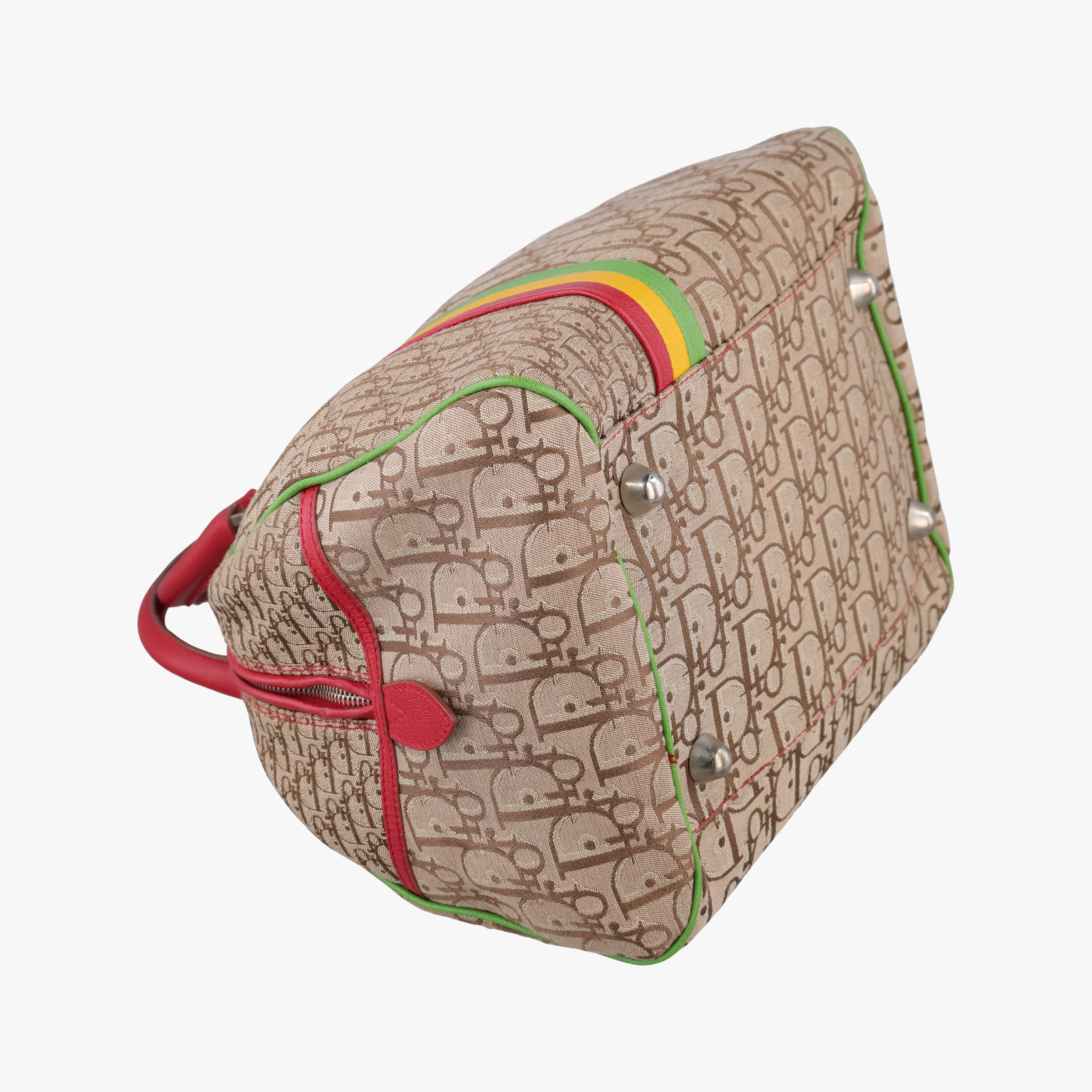 Pre-owned Christian Dior Rasta Trotter beige×Multicolour Canvas × Leather  handbag | stylenewstar
