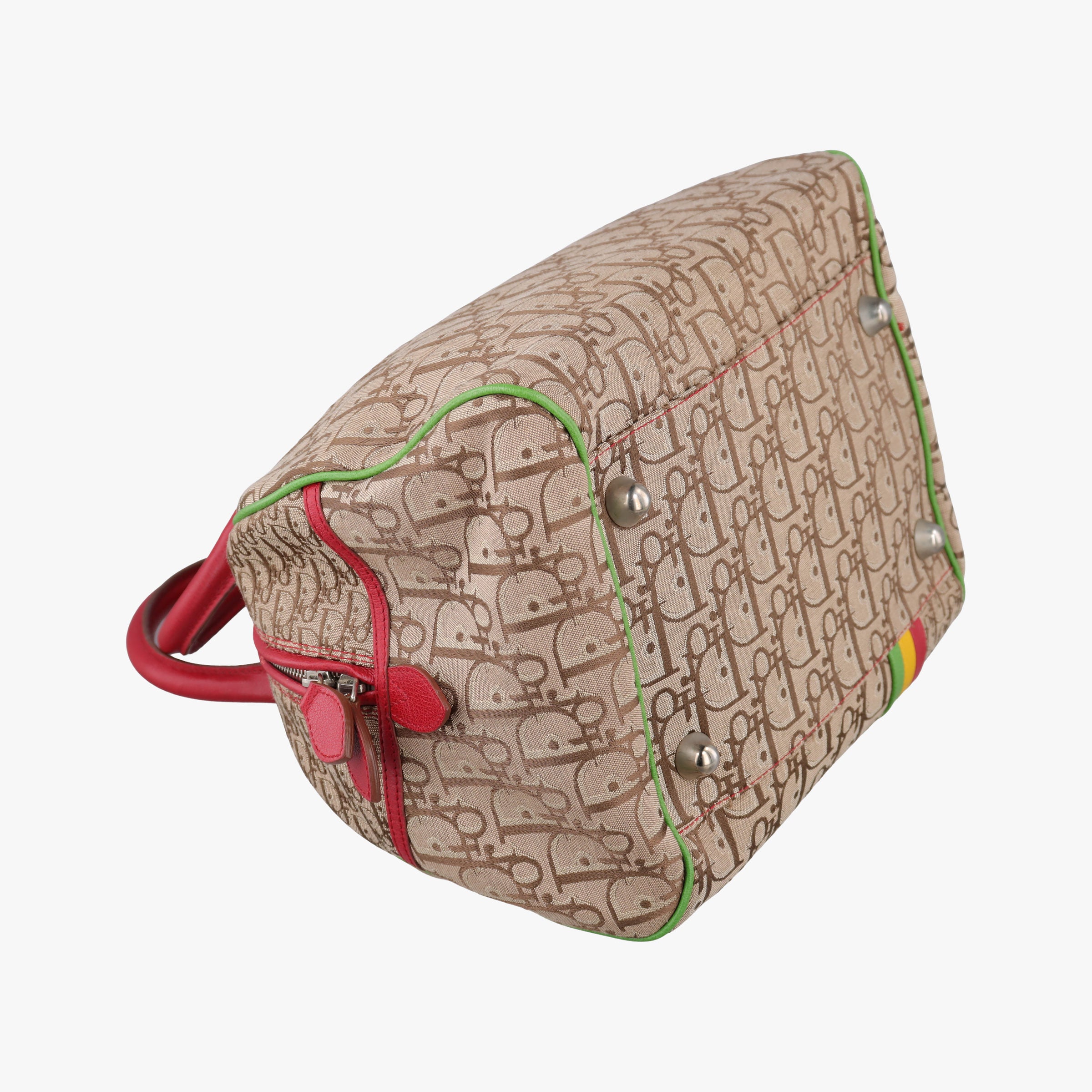 Pre-owned Christian Dior Rasta Trotter beige×Multicolour Canvas × Leather  handbag | stylenewstar