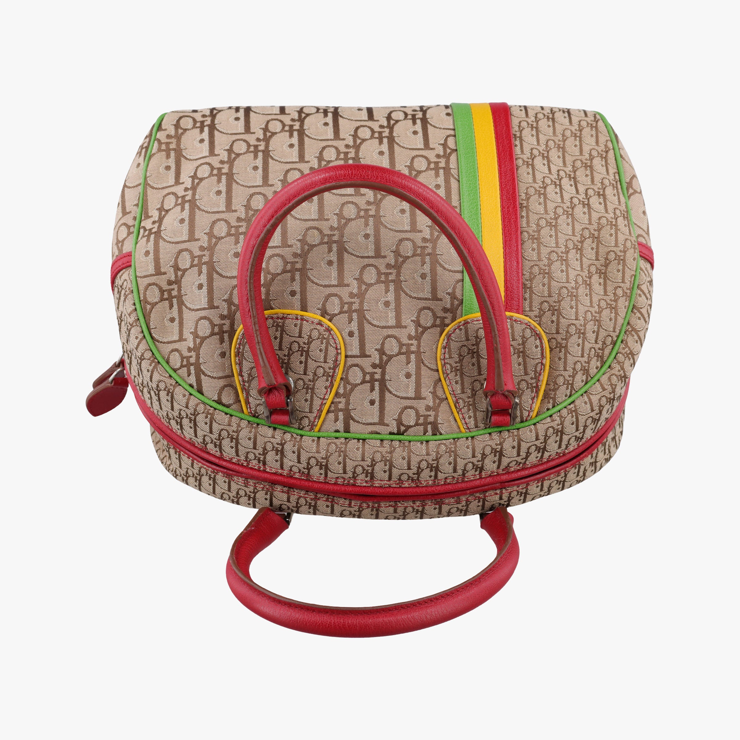 Pre-owned Christian Dior Rasta Trotter beige×Multicolour Canvas × Leather  handbag | stylenewstar