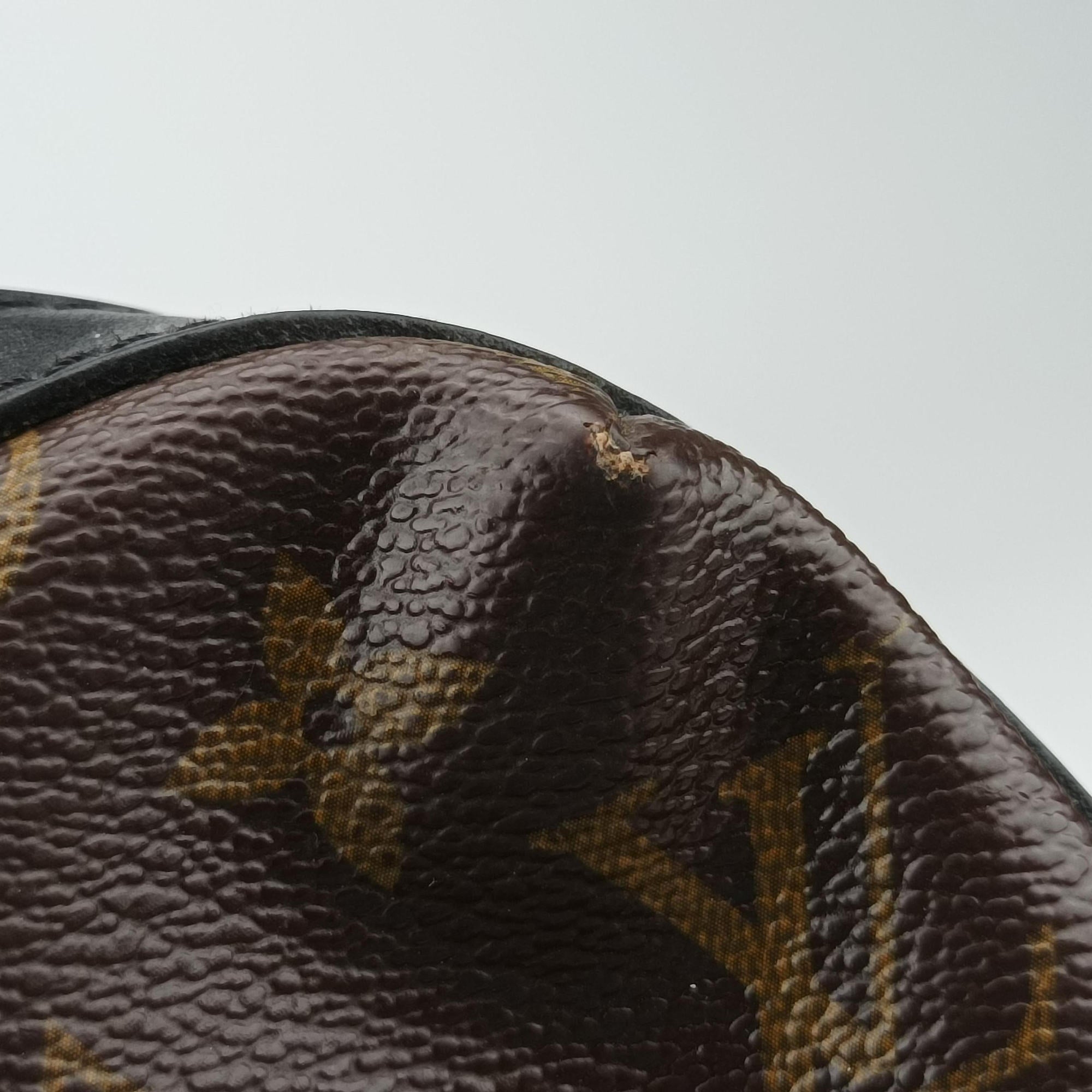 Pre-owned Louis Vuitton TORRES brown×black Monogram Macassar×calf leather M40387 shoulderbag | stylenewstar