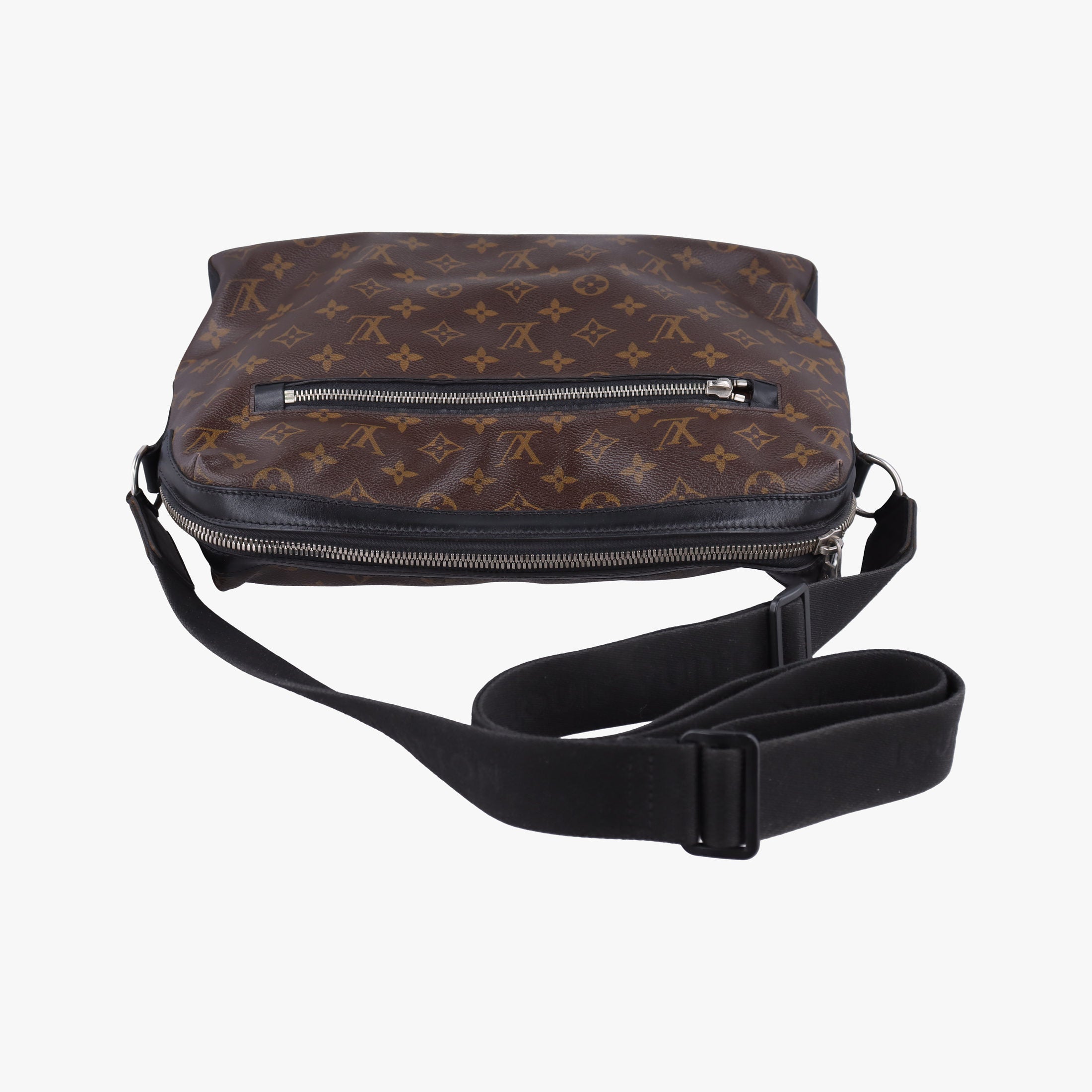 Pre-owned Louis Vuitton TORRES brown×black Monogram Macassar×calf leather M40387 shoulderbag | stylenewstar