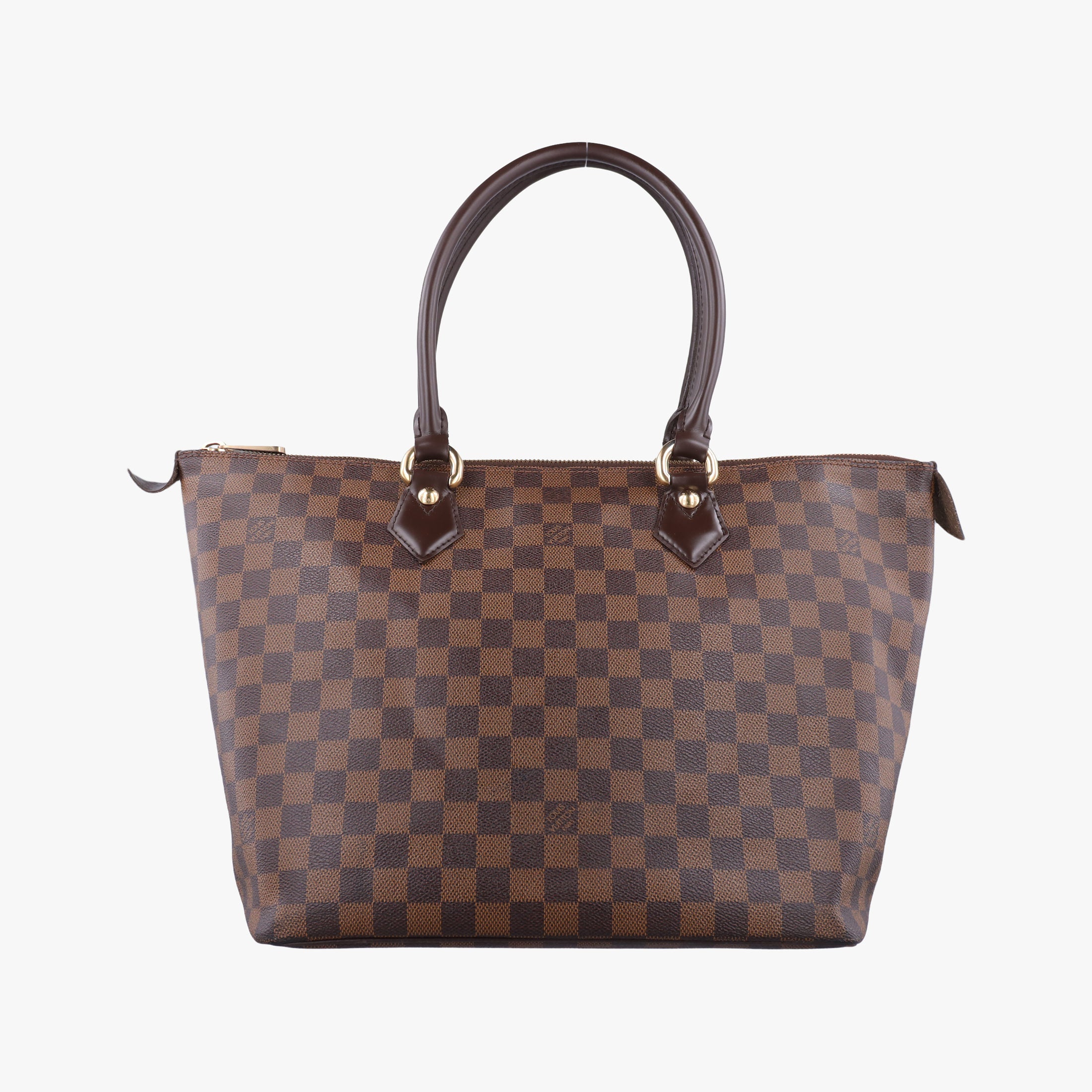 Pre-owned Louis Vuitton SALEYA MM EBENE Damier Canvas N51182 handbag | stylenewstar