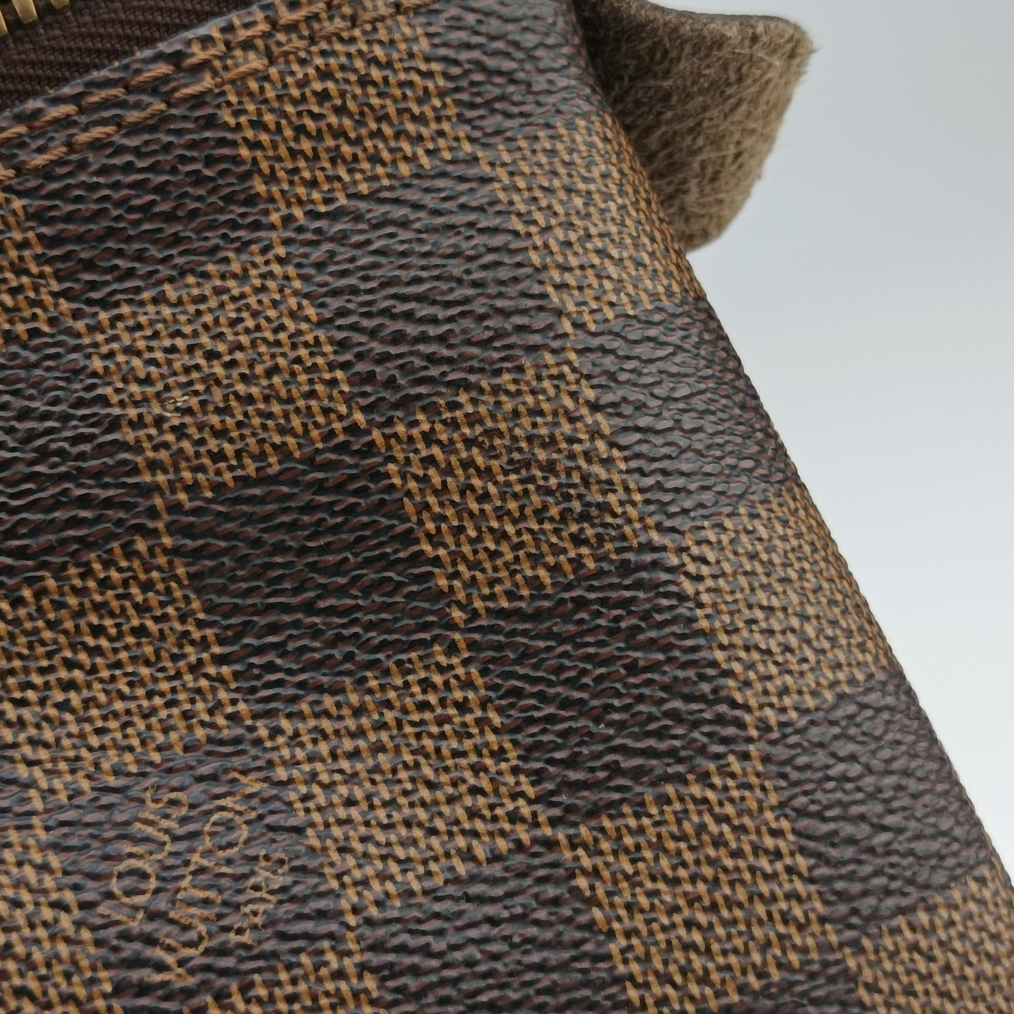 Pre-owned Louis Vuitton SALEYA MM EBENE Damier Canvas N51182 handbag | stylenewstar