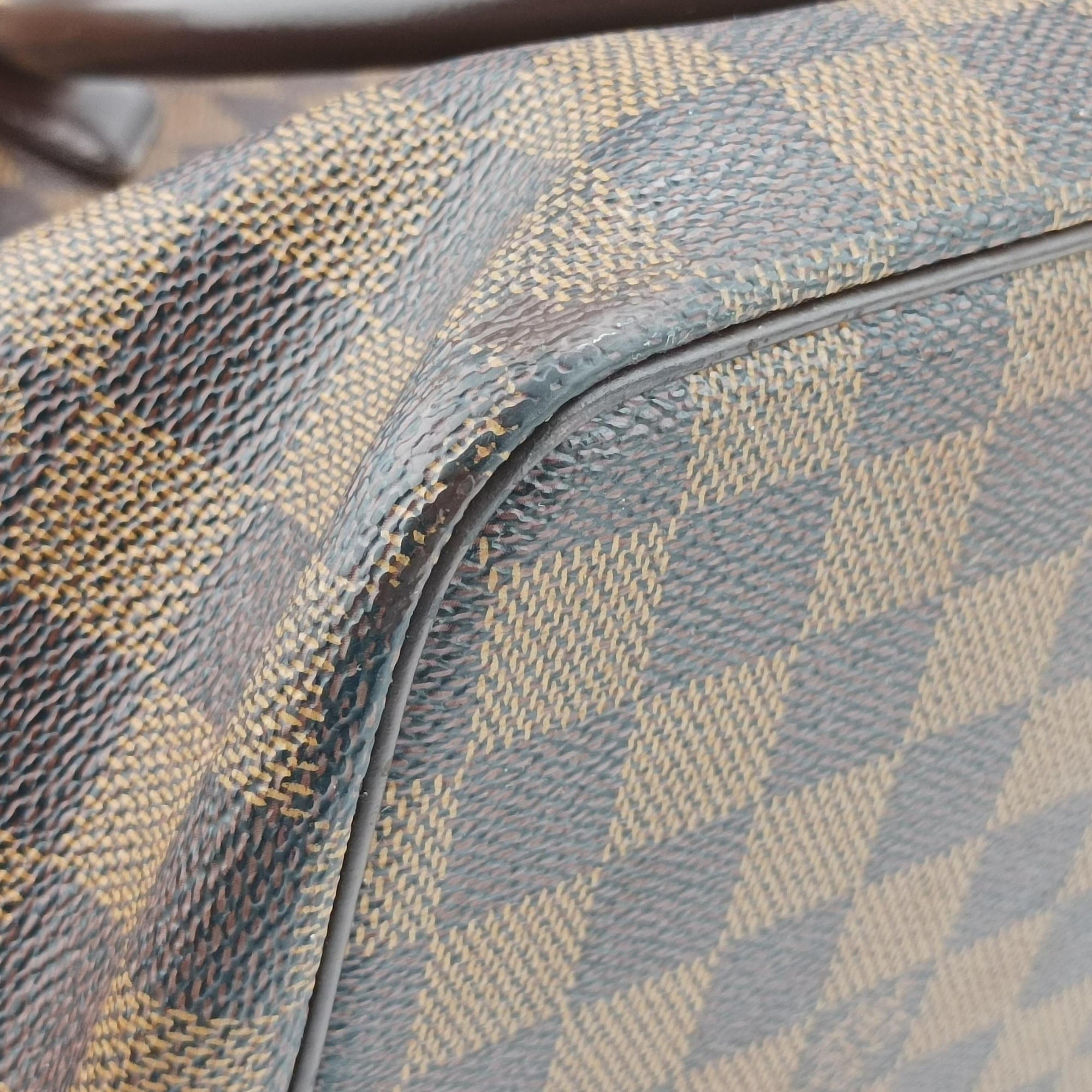 Pre-owned Louis Vuitton SALEYA MM EBENE Damier Canvas N51182 handbag | stylenewstar