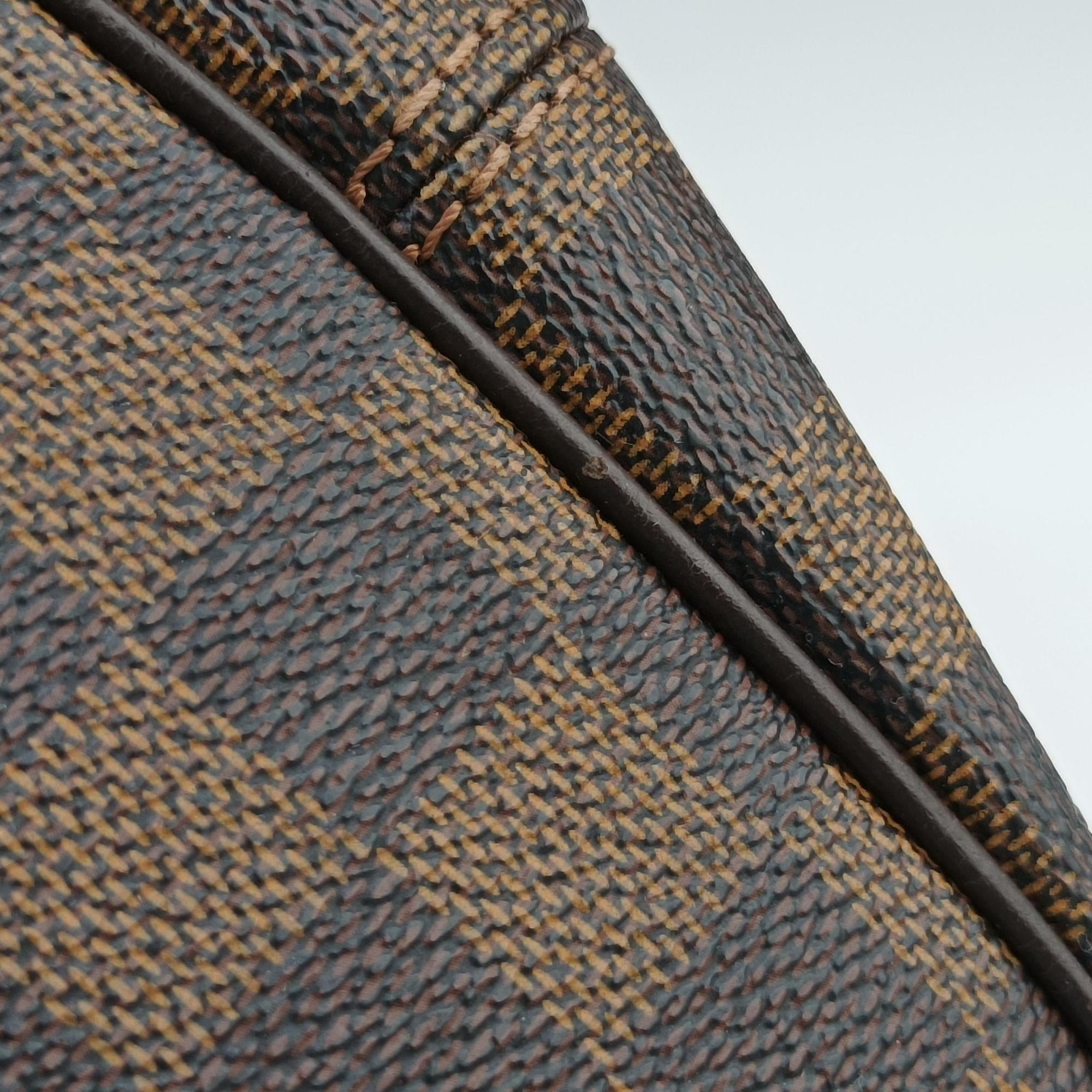 Pre-owned Louis Vuitton SALEYA MM EBENE Damier Canvas N51182 handbag | stylenewstar