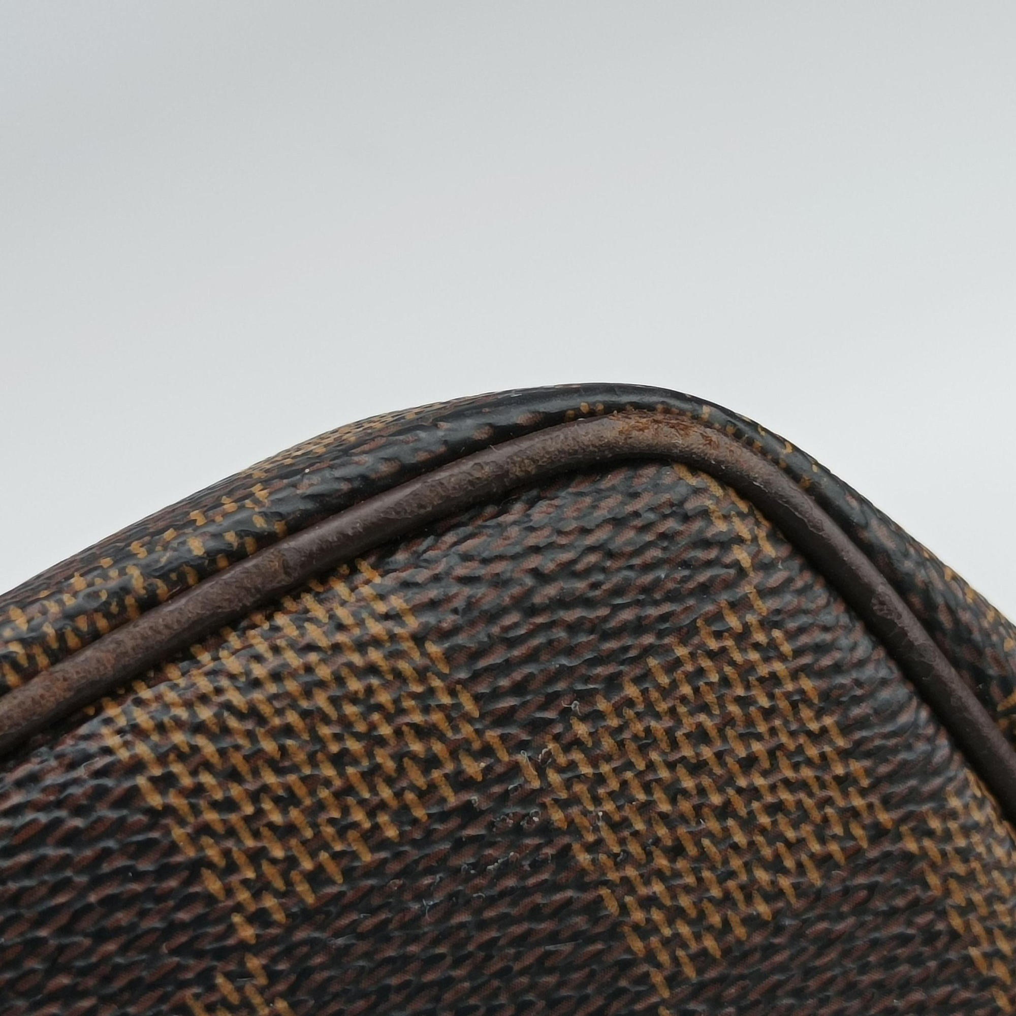Pre-owned Louis Vuitton SALEYA MM EBENE Damier Canvas N51182 handbag | stylenewstar