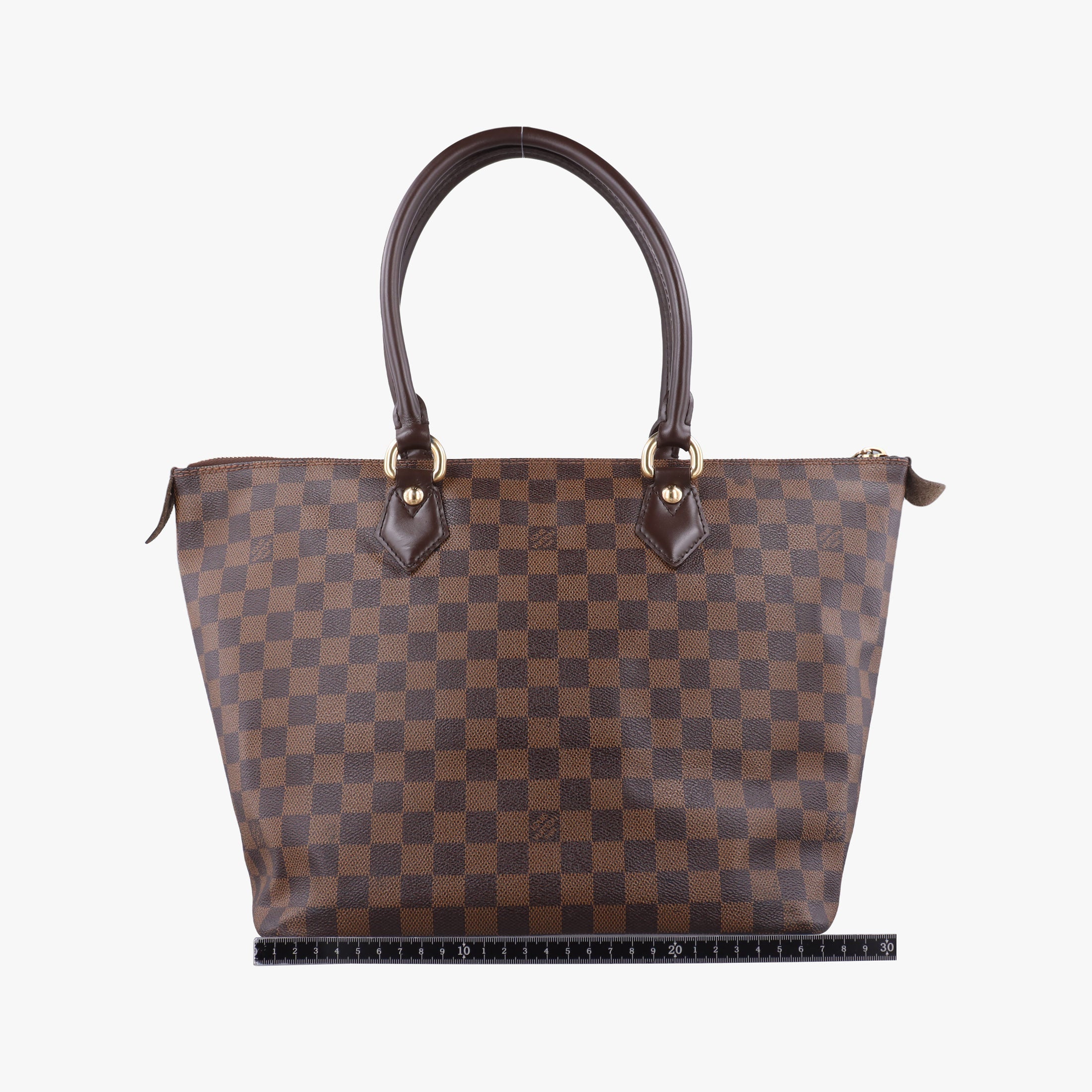 Pre-owned Louis Vuitton SALEYA MM EBENE Damier Canvas N51182 handbag | stylenewstar