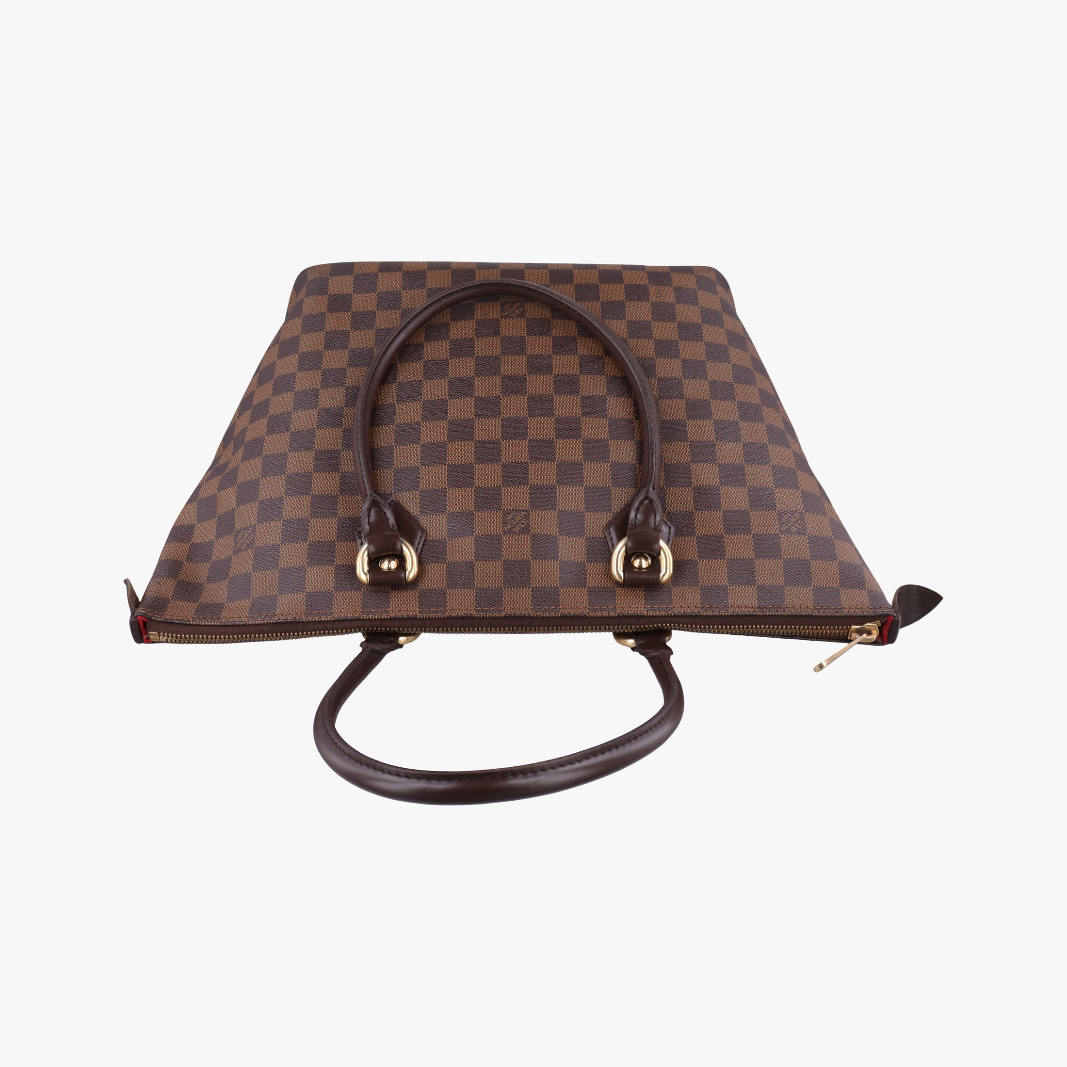 Pre-owned Louis Vuitton SALEYA MM EBENE Damier Canvas N51182 handbag | stylenewstar