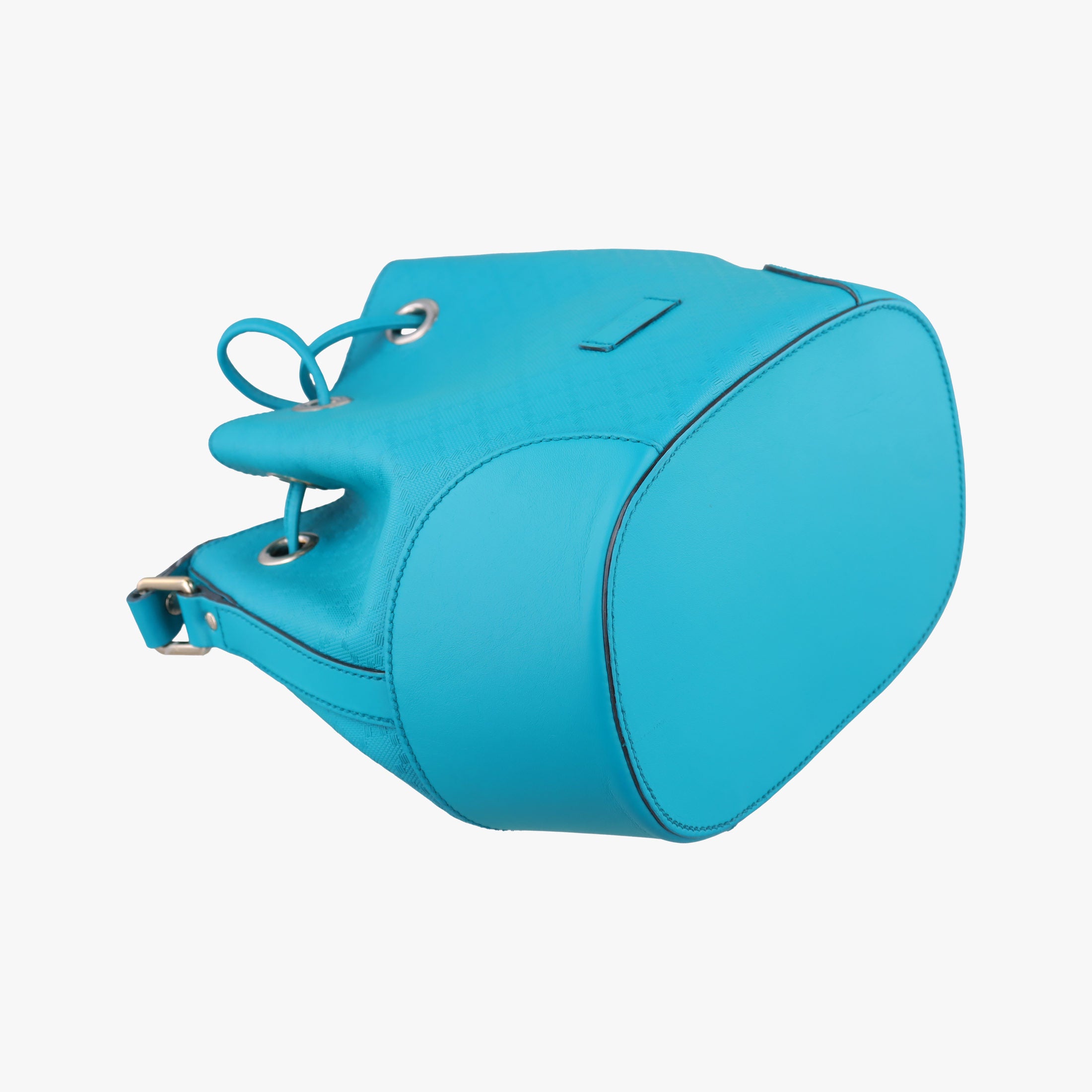 Pre-owned Gucci Bright Diamante Bucket Blue Leather 354229 shoulderbag | stylenewstar