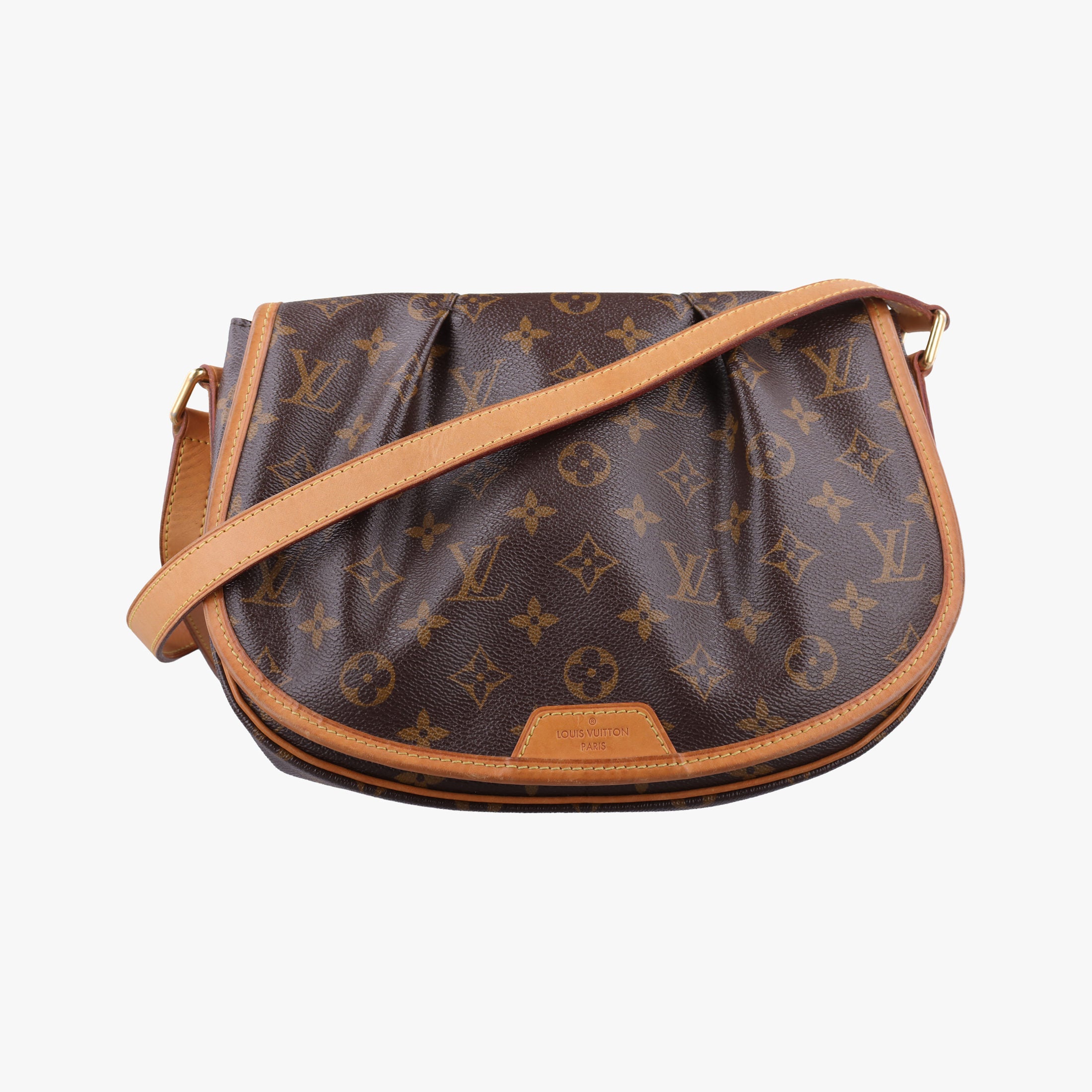Pre-owned Louis Vuitton Menilmontant PM Brown Monogram canvas M40474 shoulderbag | stylenewstar