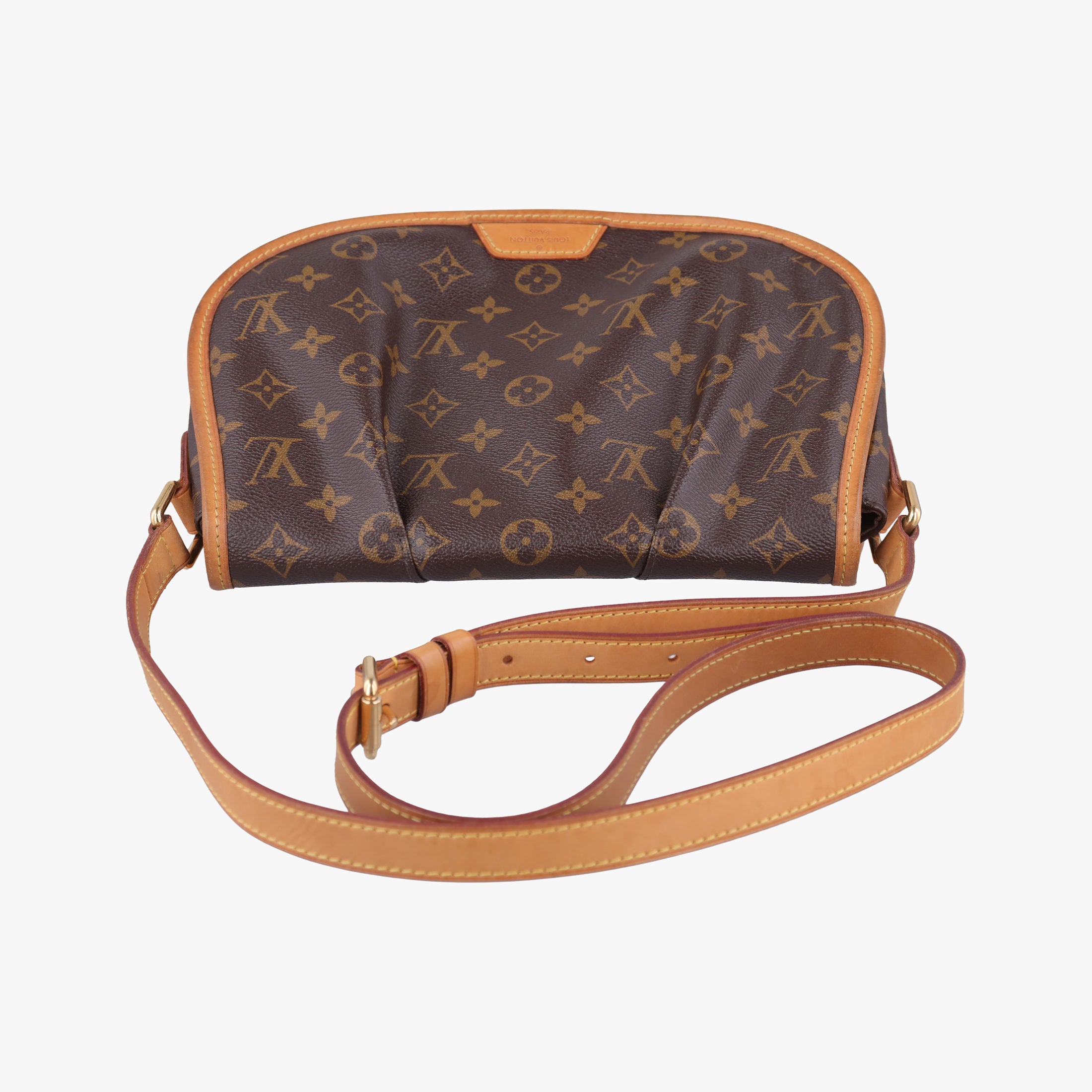 Pre-owned Louis Vuitton Menilmontant PM Brown Monogram canvas M40474 shoulderbag | stylenewstar