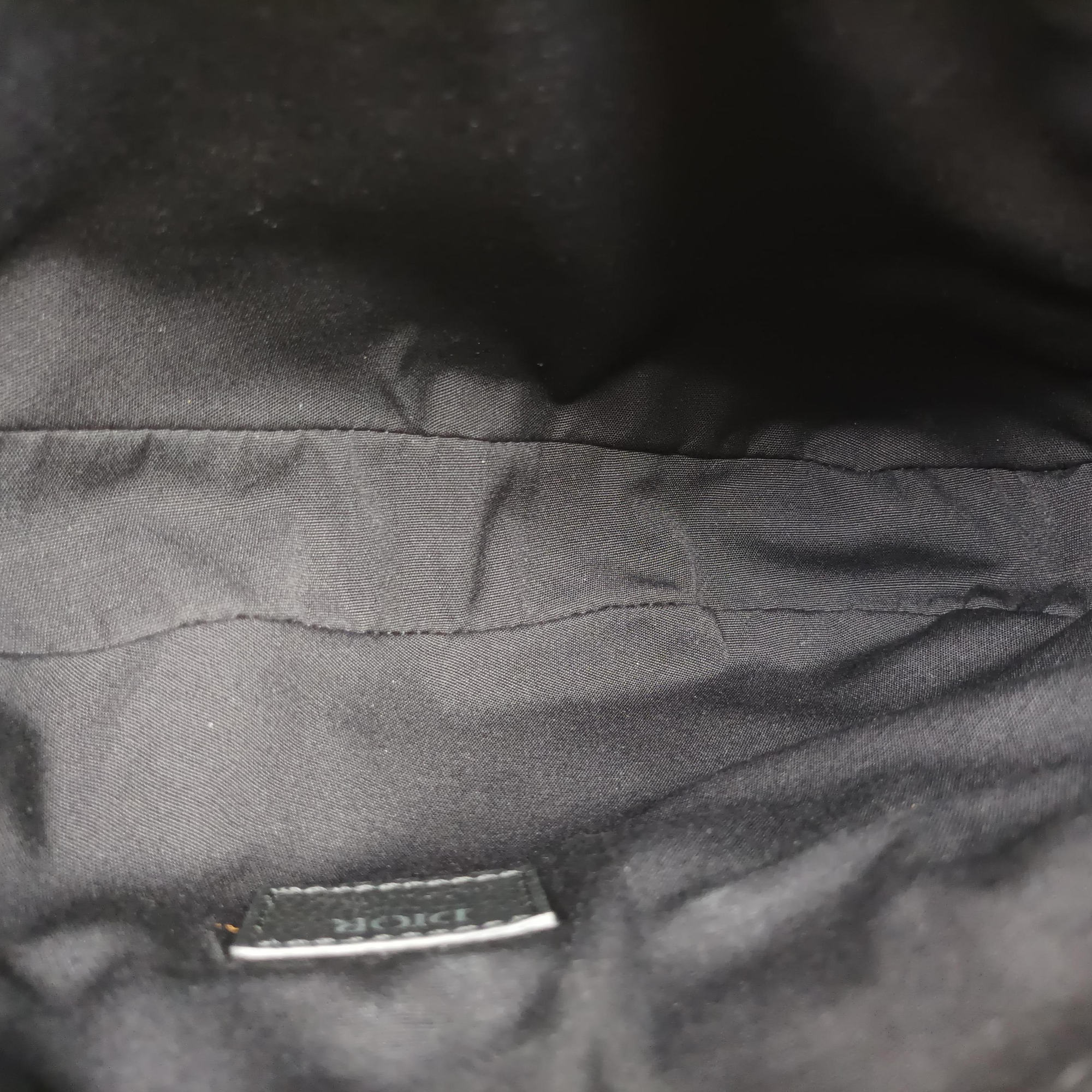 Pre-owned Christian Dior Saddle Black Jacquard×Leather 1ADPO093YKY bum bag/waist bag | stylenewstar
