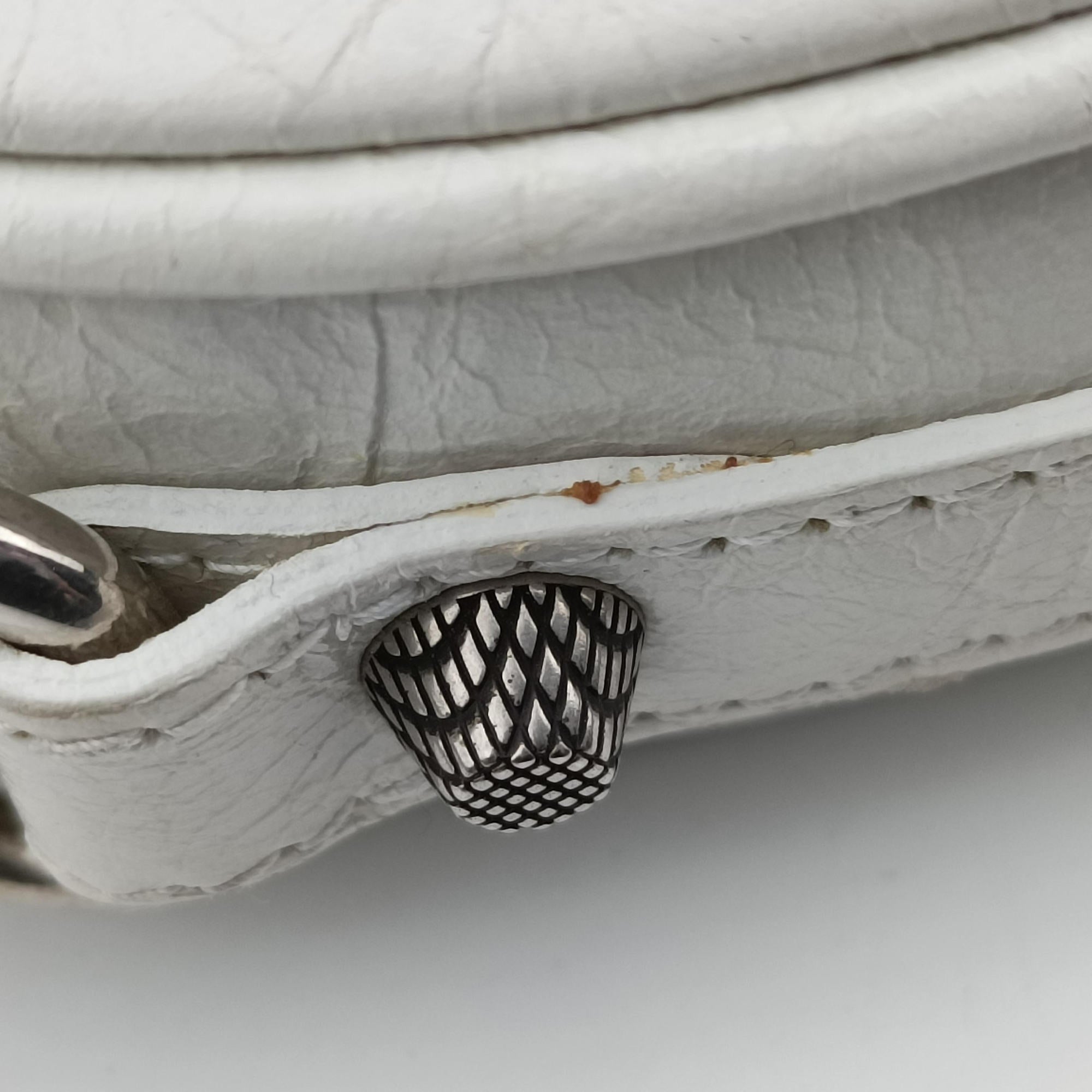 Vintage Balenciaga Le Cagole Heart Mini White lambskin  shoulderbag | stylenewstar