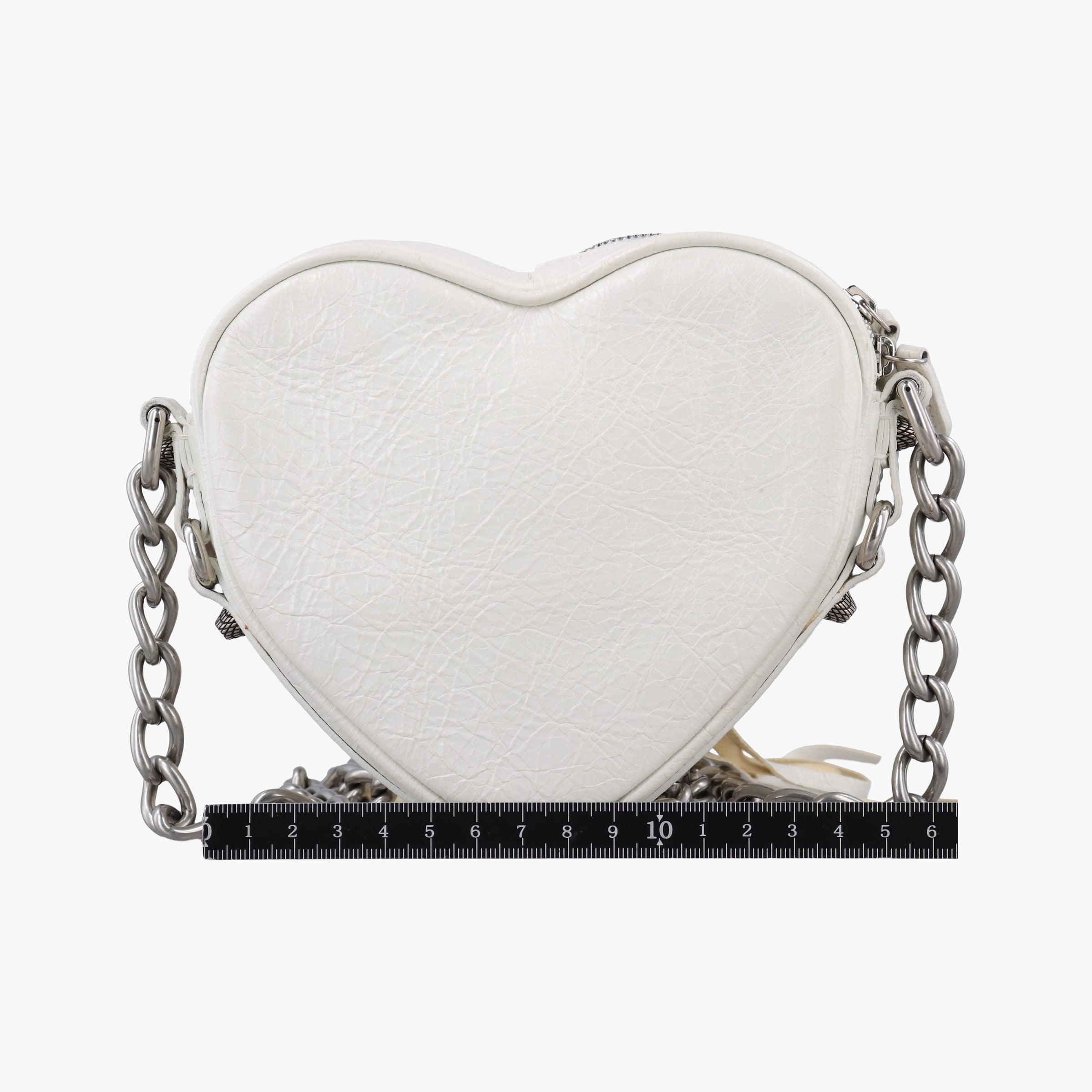 Vintage Balenciaga Le Cagole Heart Mini White lambskin  shoulderbag | stylenewstar