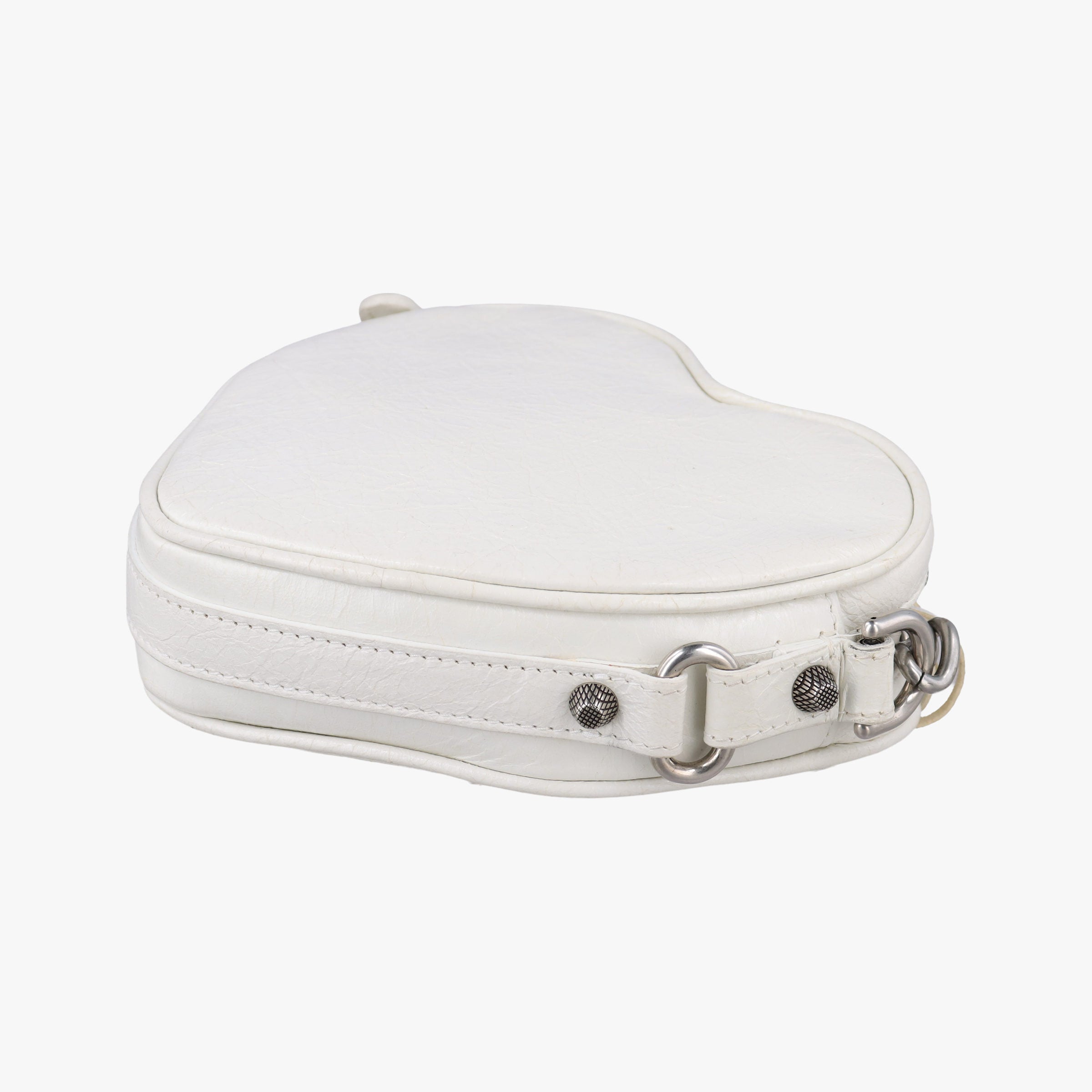 Vintage Balenciaga Le Cagole Heart Mini White lambskin  shoulderbag | stylenewstar