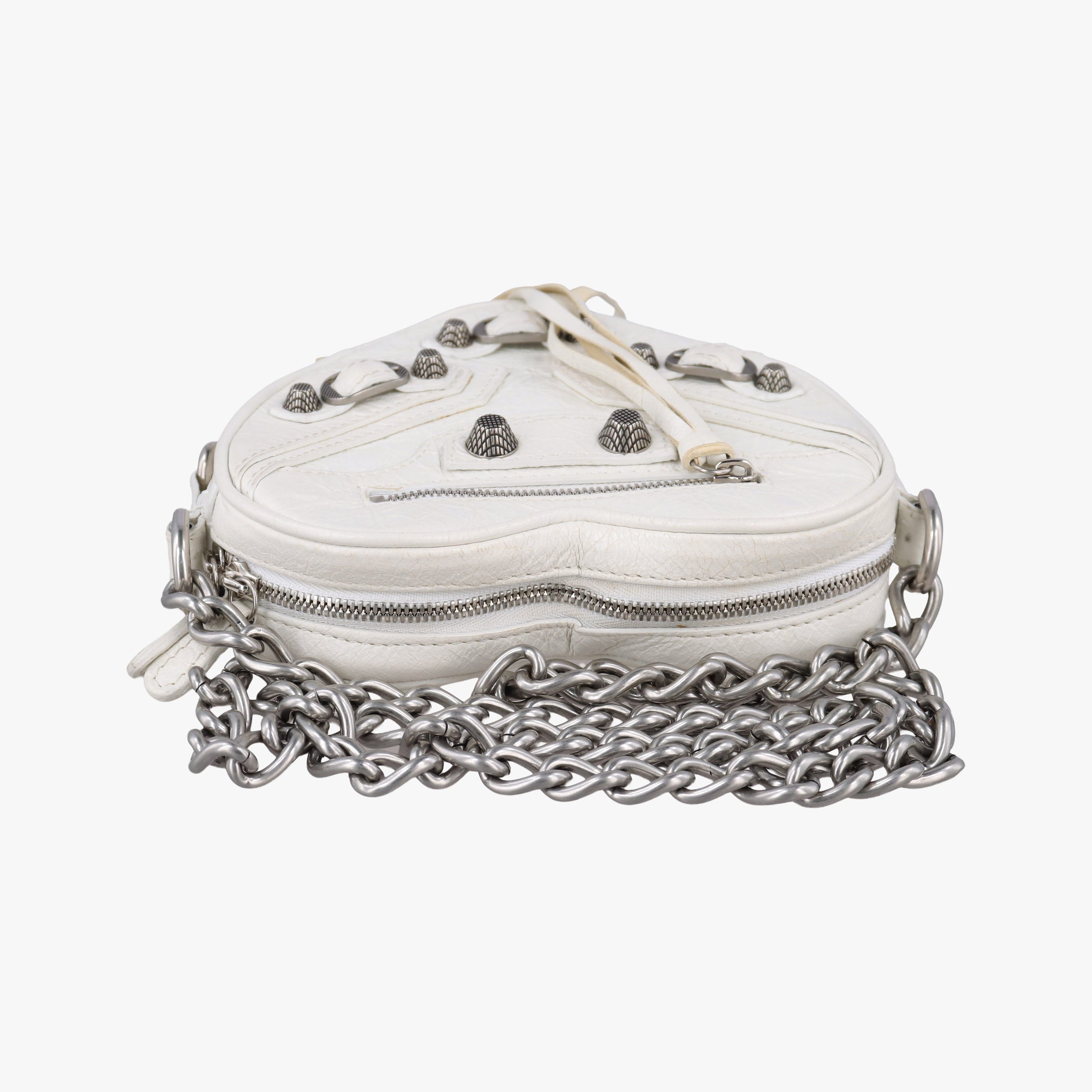 Vintage Balenciaga Le Cagole Heart Mini White lambskin  shoulderbag | stylenewstar