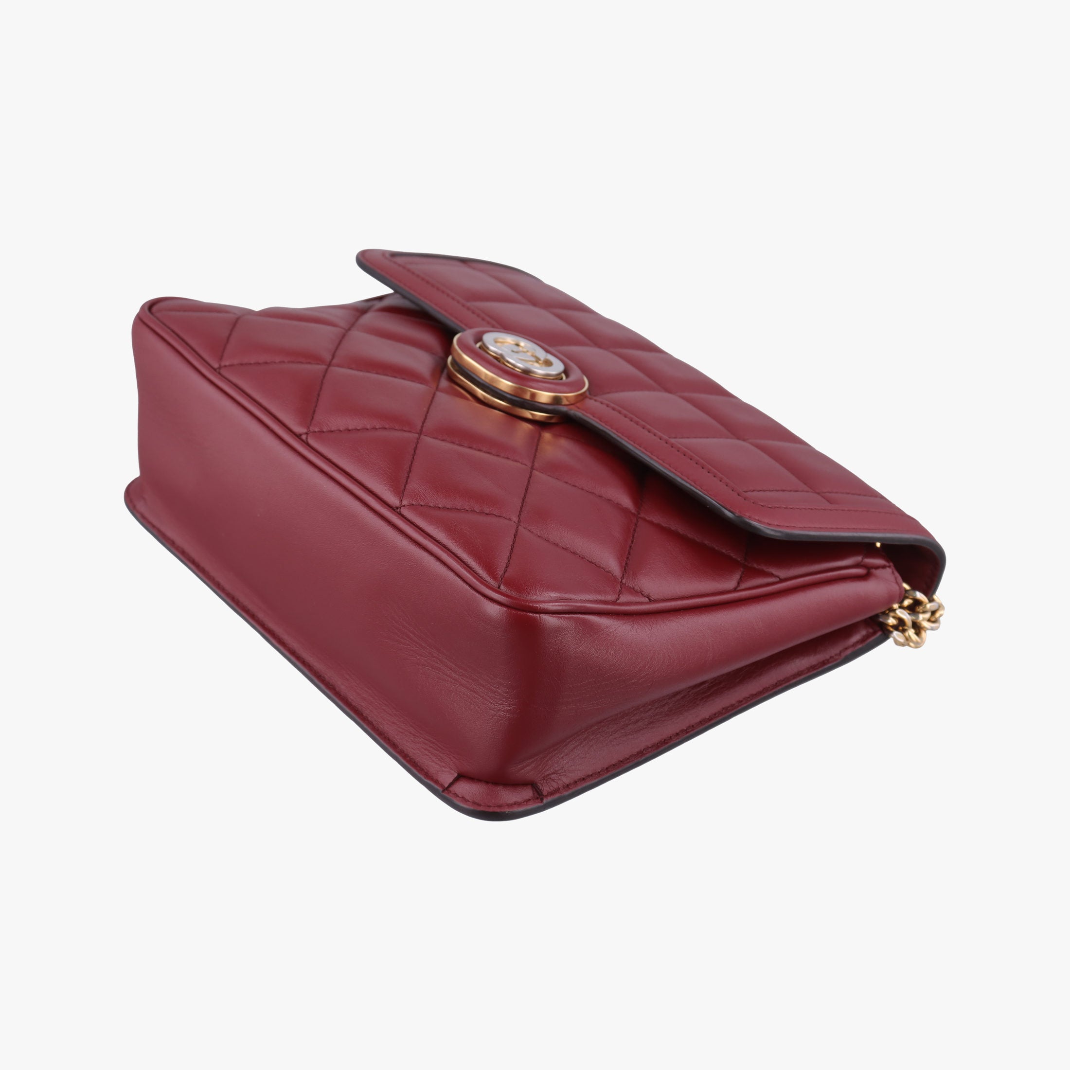 Pre-owned Gucci Mini Deco Burgundy Leather 740834 shoulderbag | stylenewstar