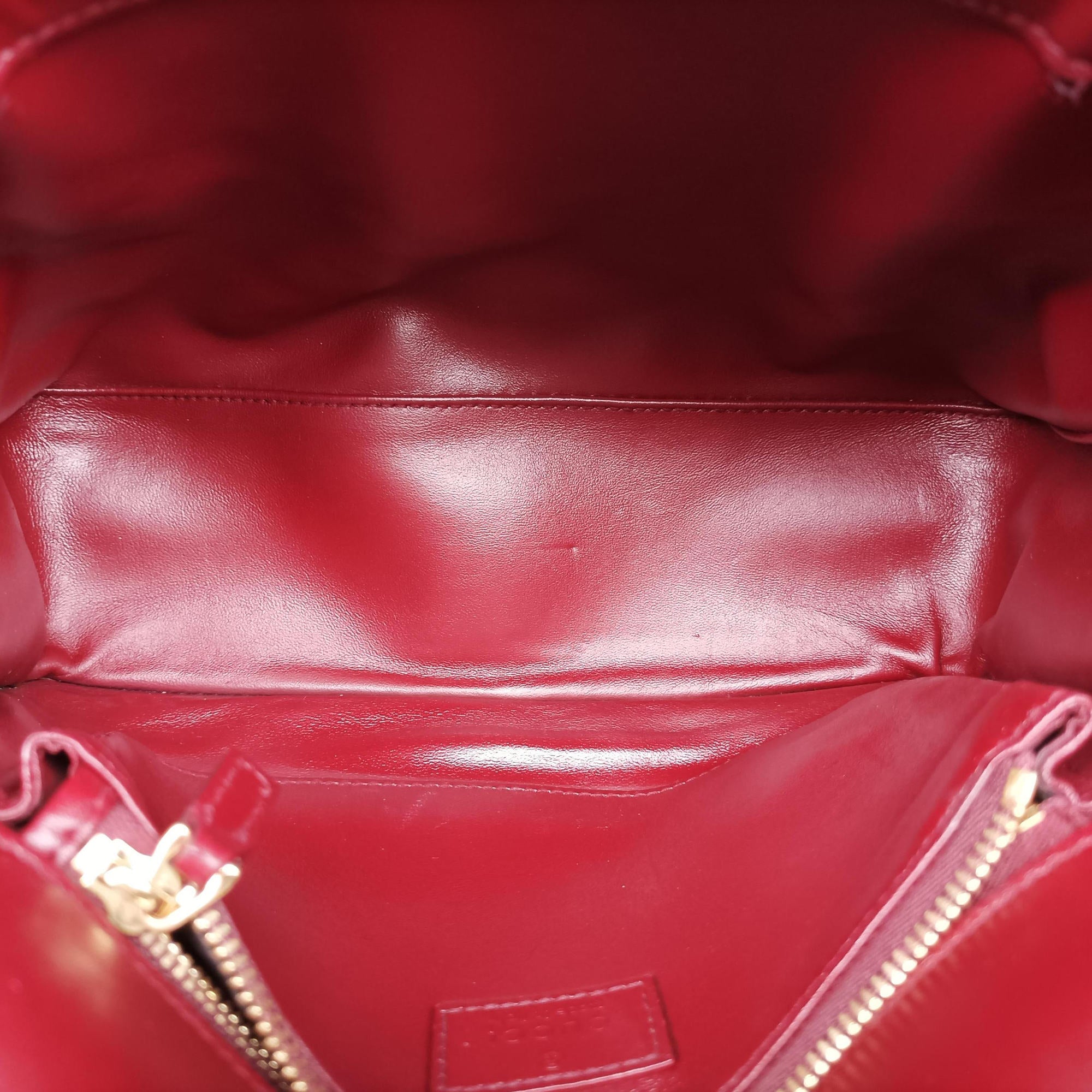 Pre-owned Gucci Mini Deco Burgundy Leather 740834 shoulderbag | stylenewstar