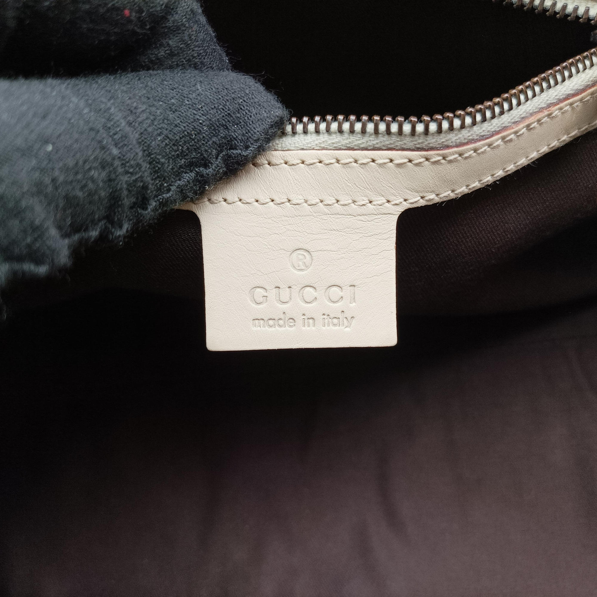Pre-owned Gucci New Jackie White Leather×canvas 124407 handbag | stylenewstar