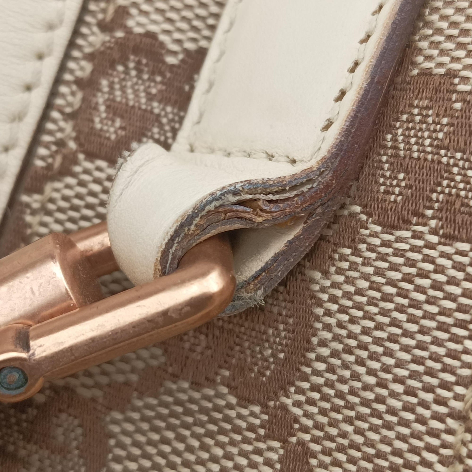 Pre-owned Gucci New Jackie White Leather×canvas 124407 handbag | stylenewstar