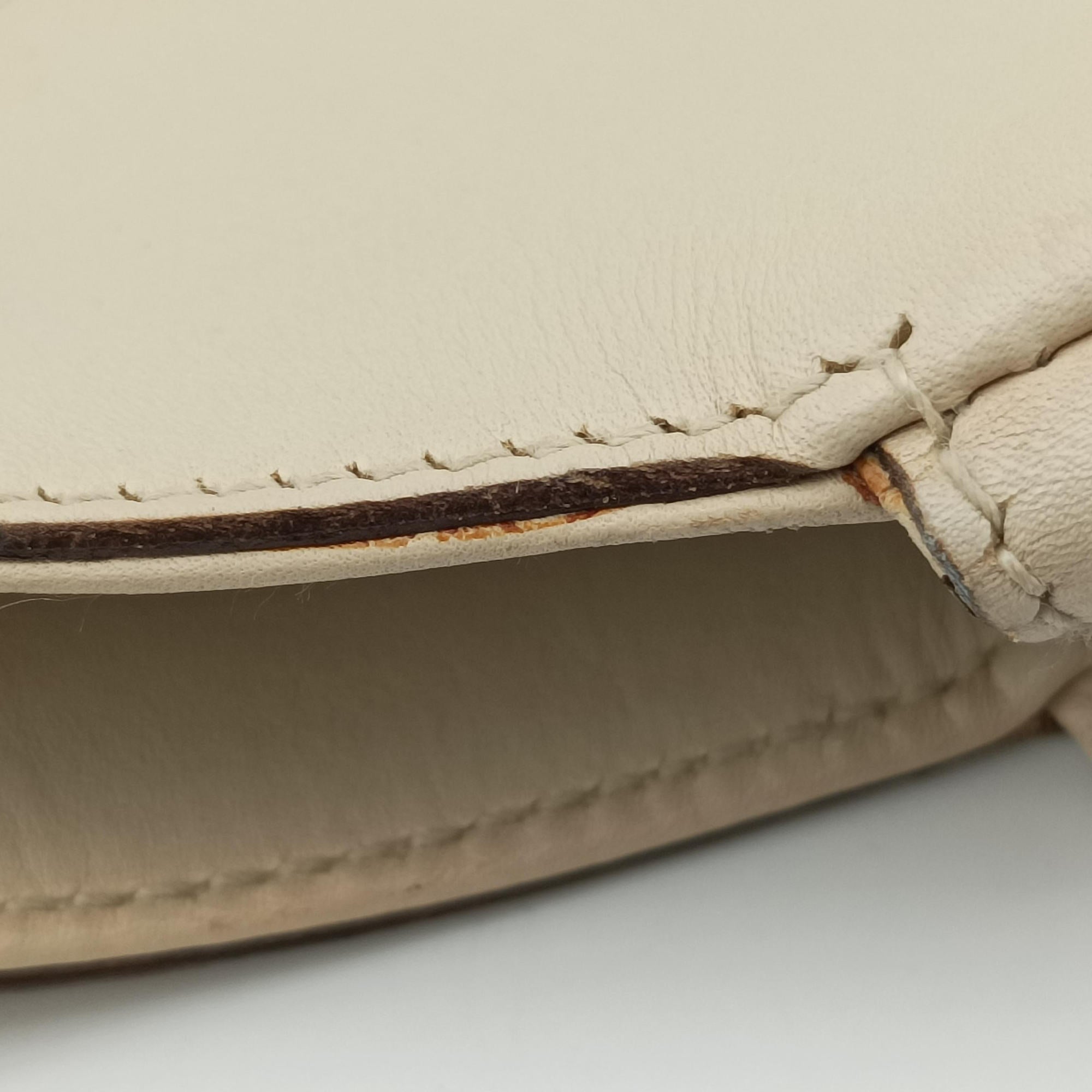 Pre-owned Gucci New Jackie White Leather×canvas 124407 handbag | stylenewstar