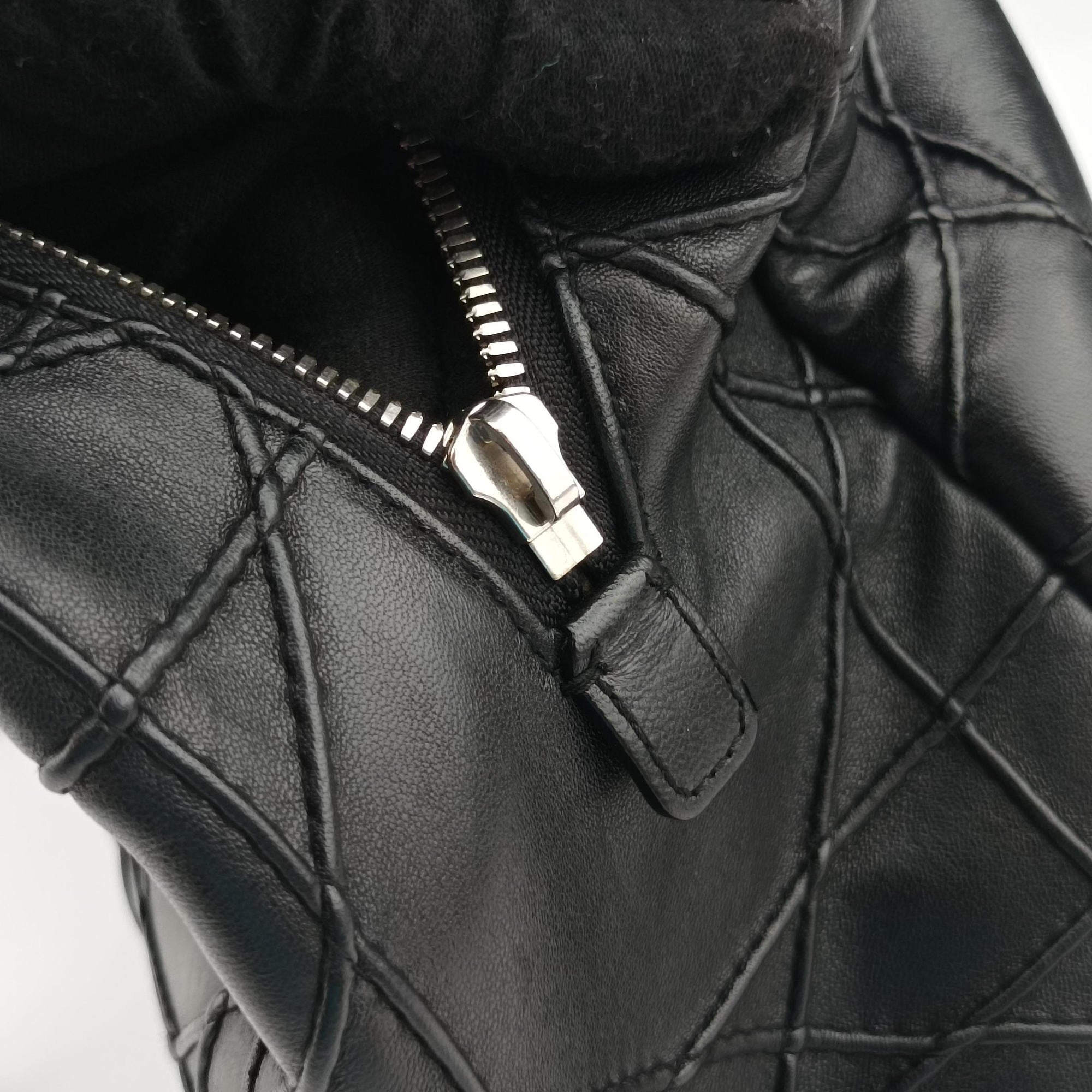 Pre-owned Christian Dior Cannage Soft Shopping Black lambskin  shoulderbag | stylenewstar