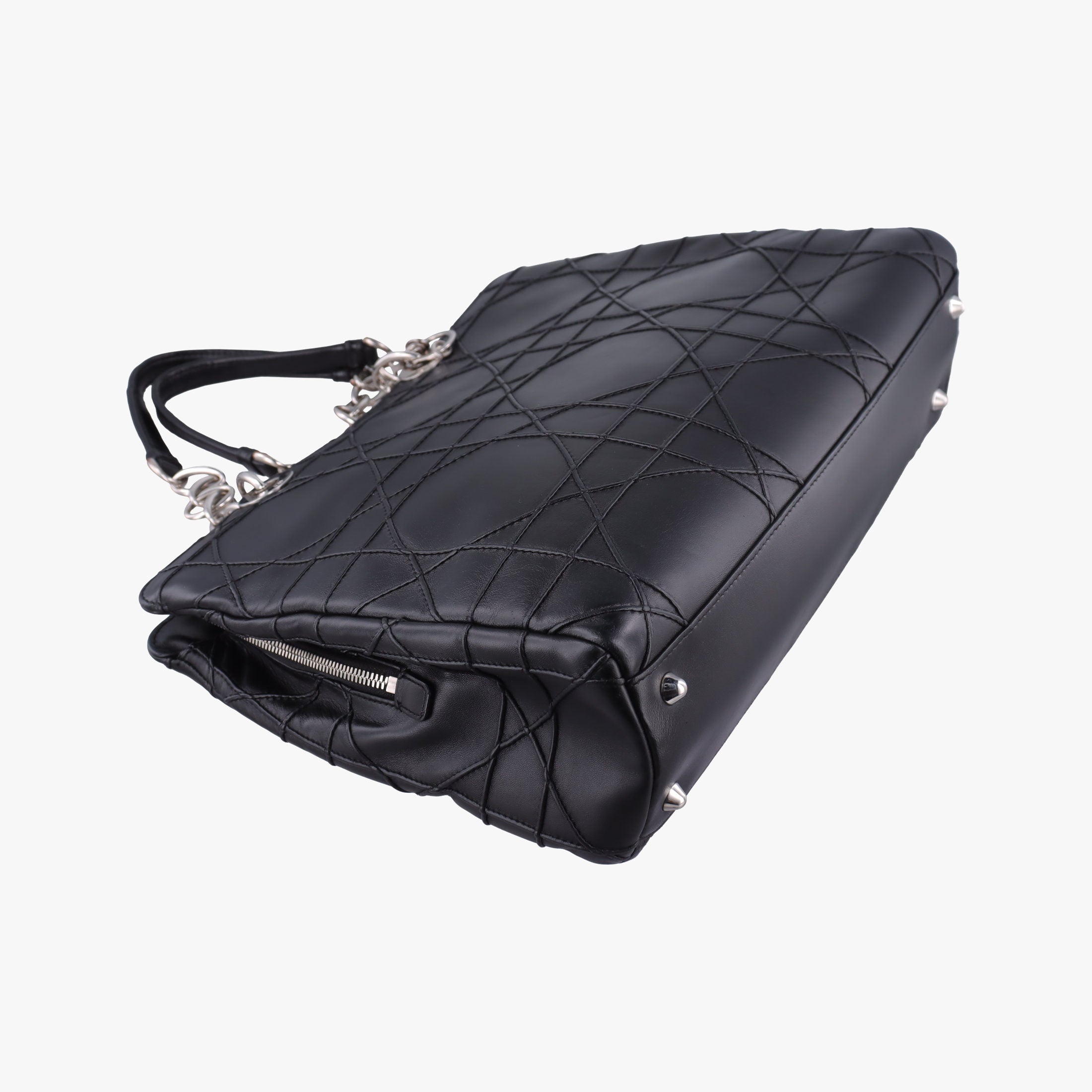 Pre-owned Christian Dior Cannage Soft Shopping Black lambskin  shoulderbag | stylenewstar