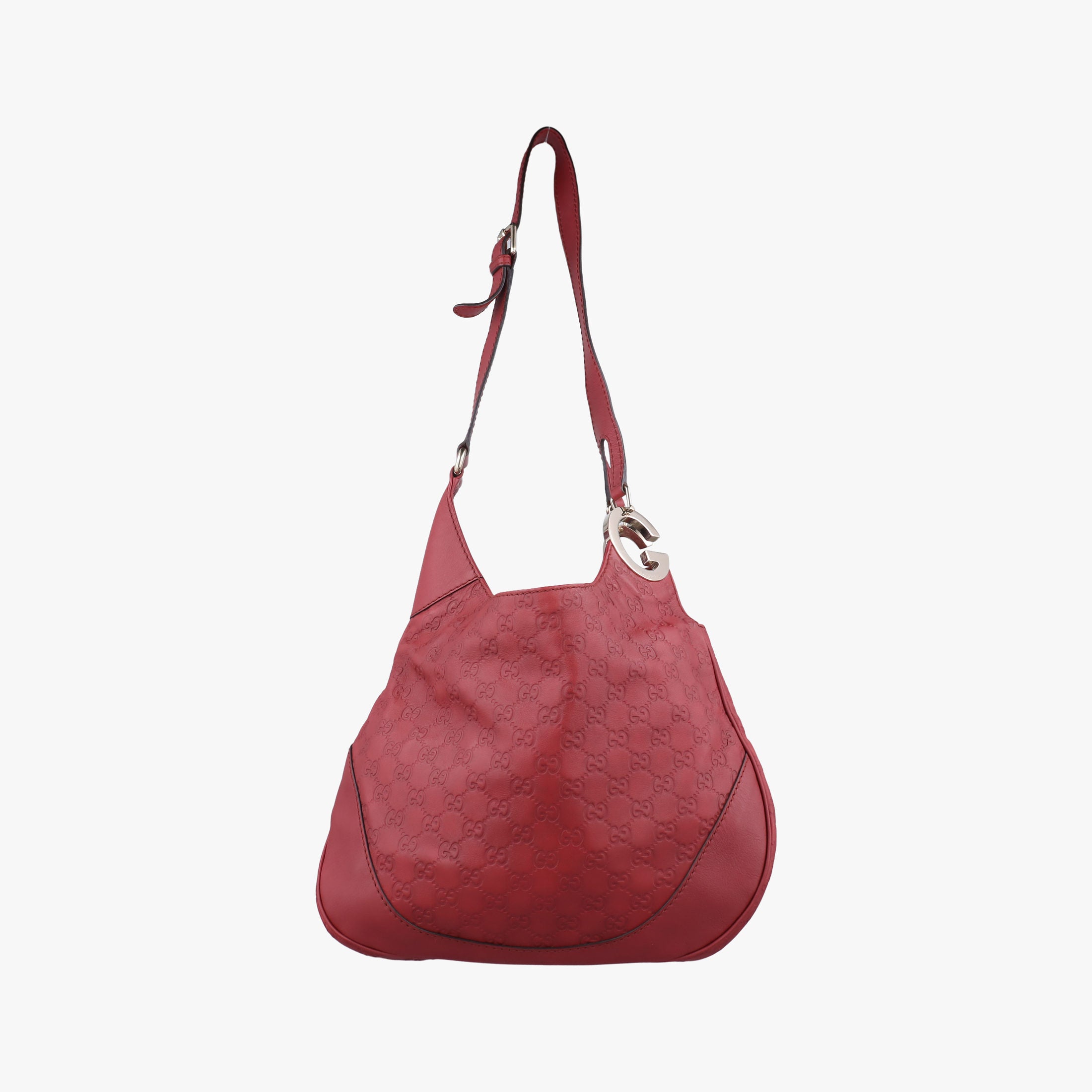 Pre-owned Gucci Charlotte Red Leather 203503 shoulderbag | stylenewstar