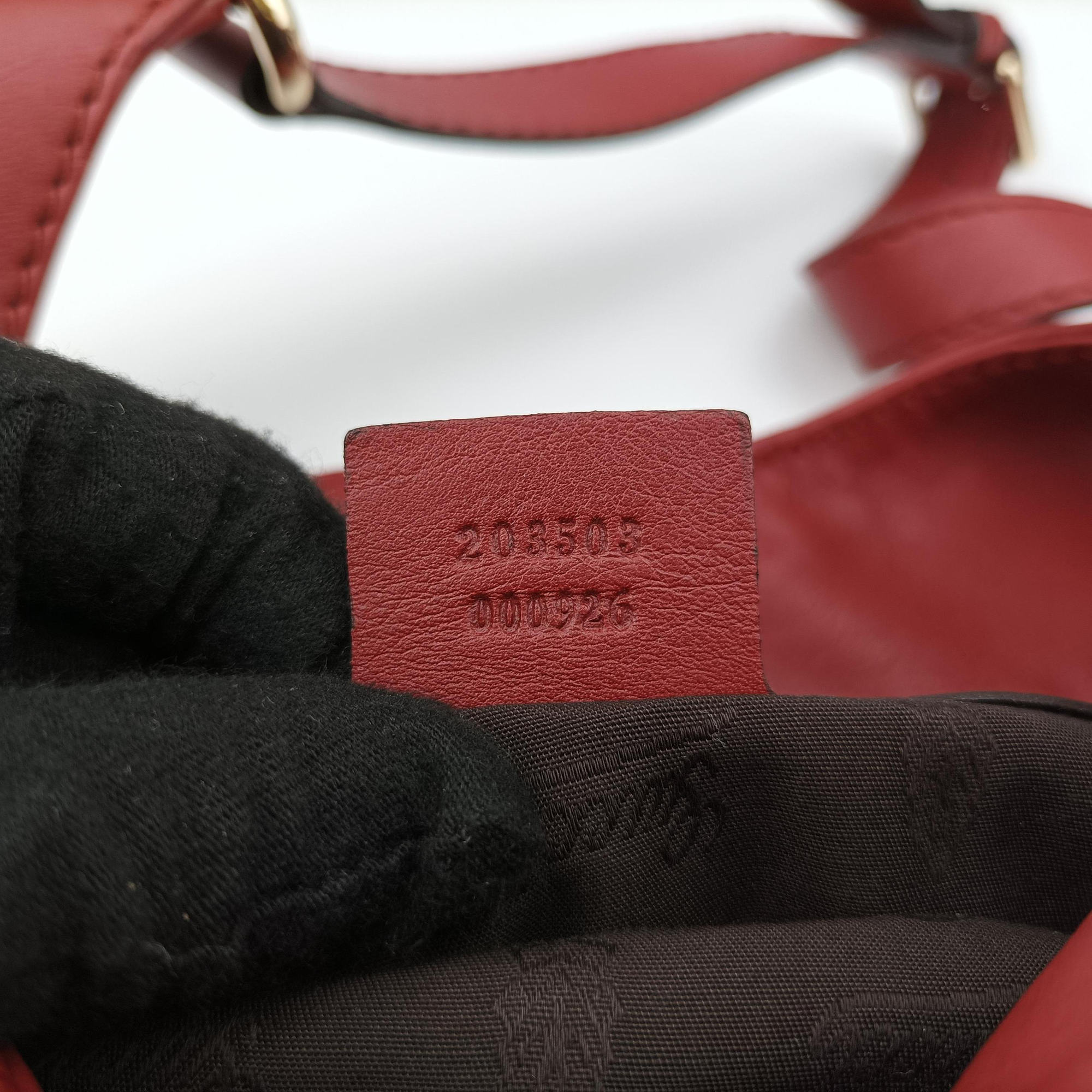 Pre-owned Gucci Charlotte Red Leather 203503 shoulderbag | stylenewstar