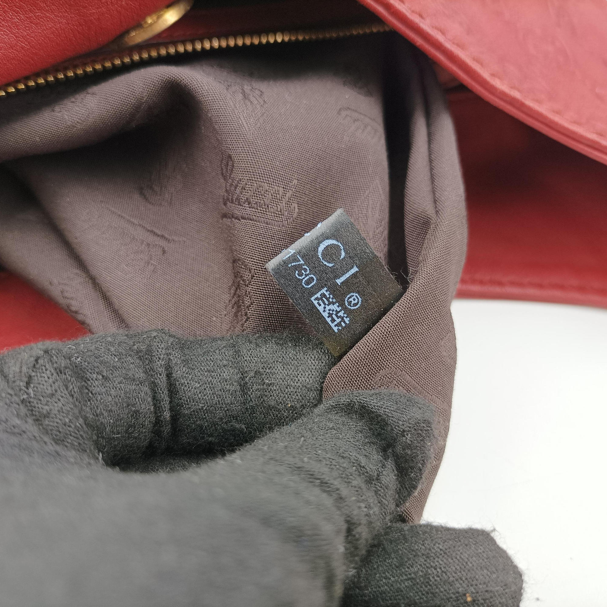 Pre-owned Gucci Charlotte Red Leather 203503 shoulderbag | stylenewstar