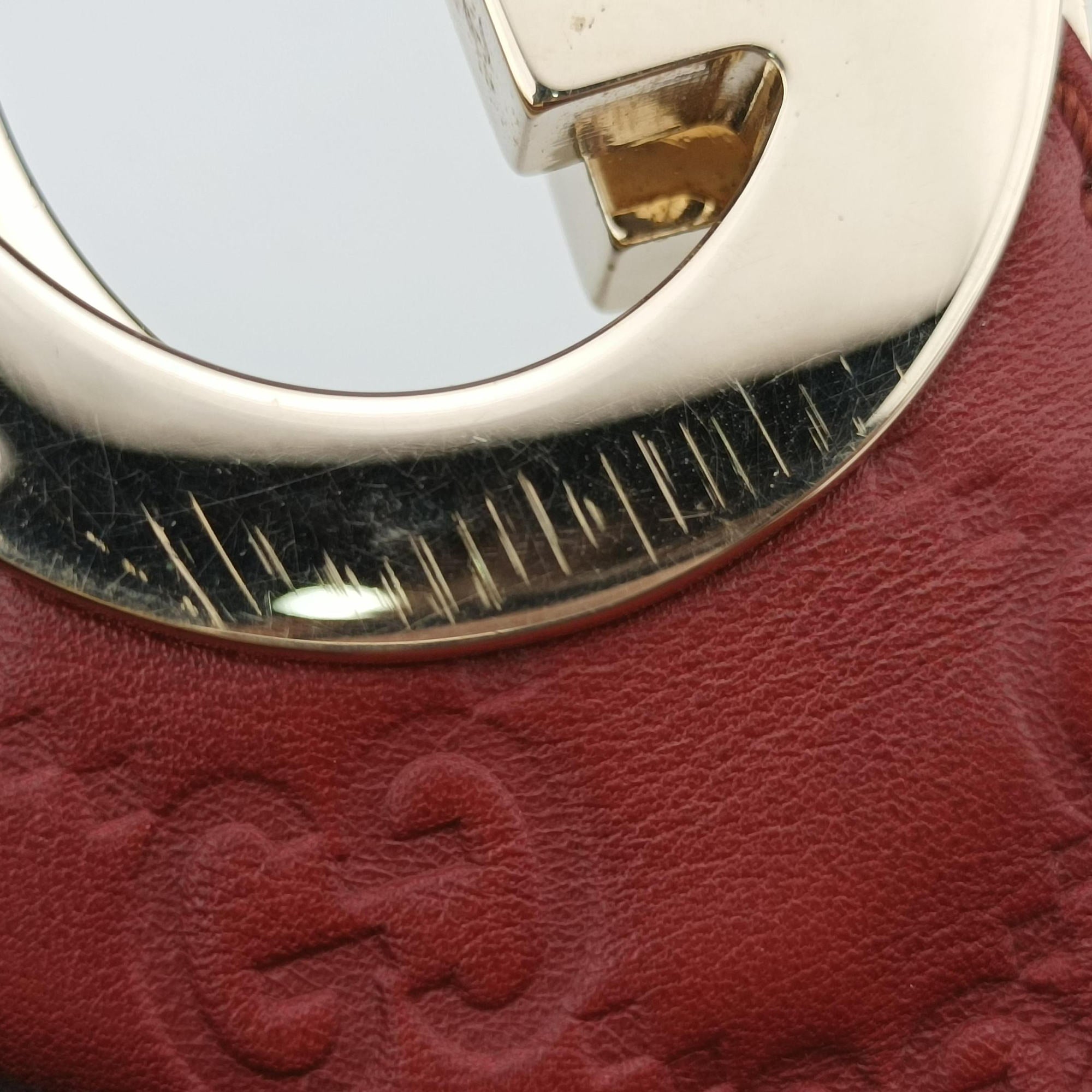 Pre-owned Gucci Charlotte Red Leather 203503 shoulderbag | stylenewstar
