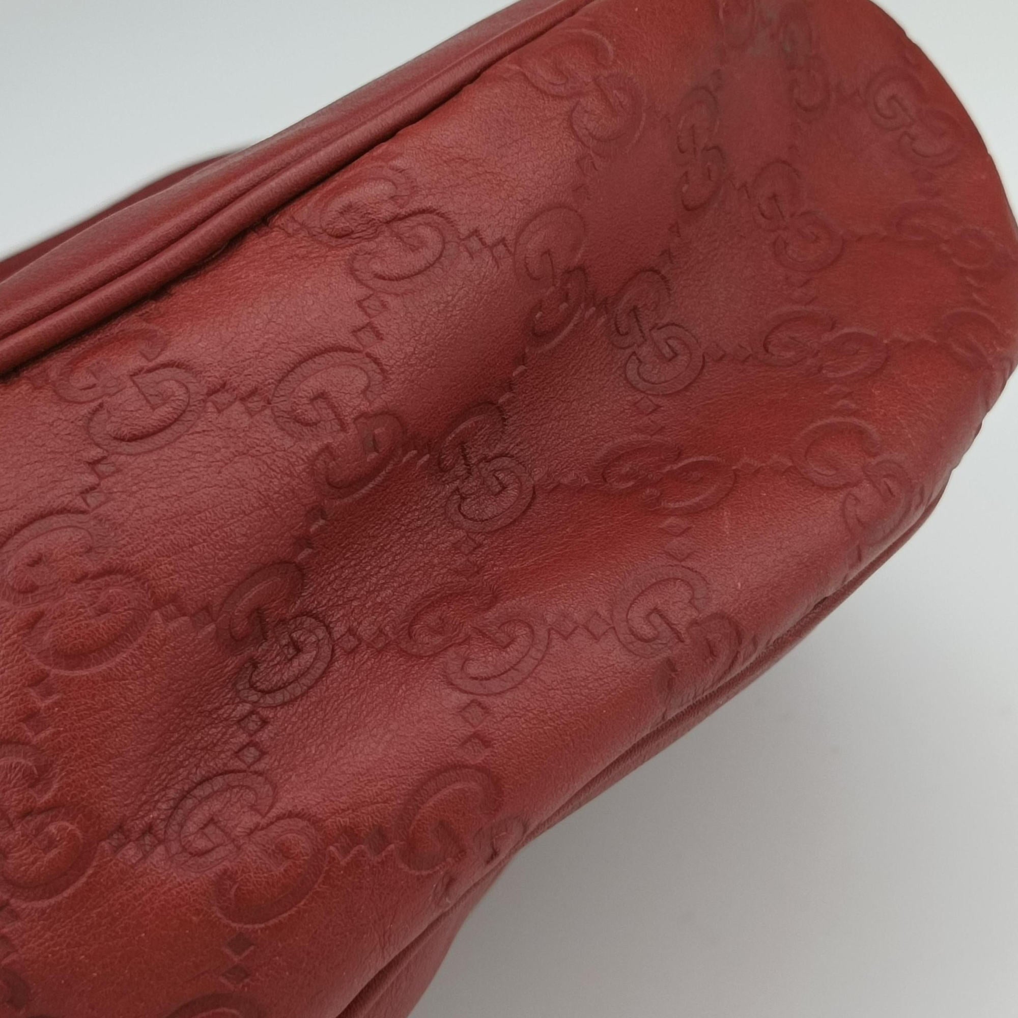 Pre-owned Gucci Charlotte Red Leather 203503 shoulderbag | stylenewstar