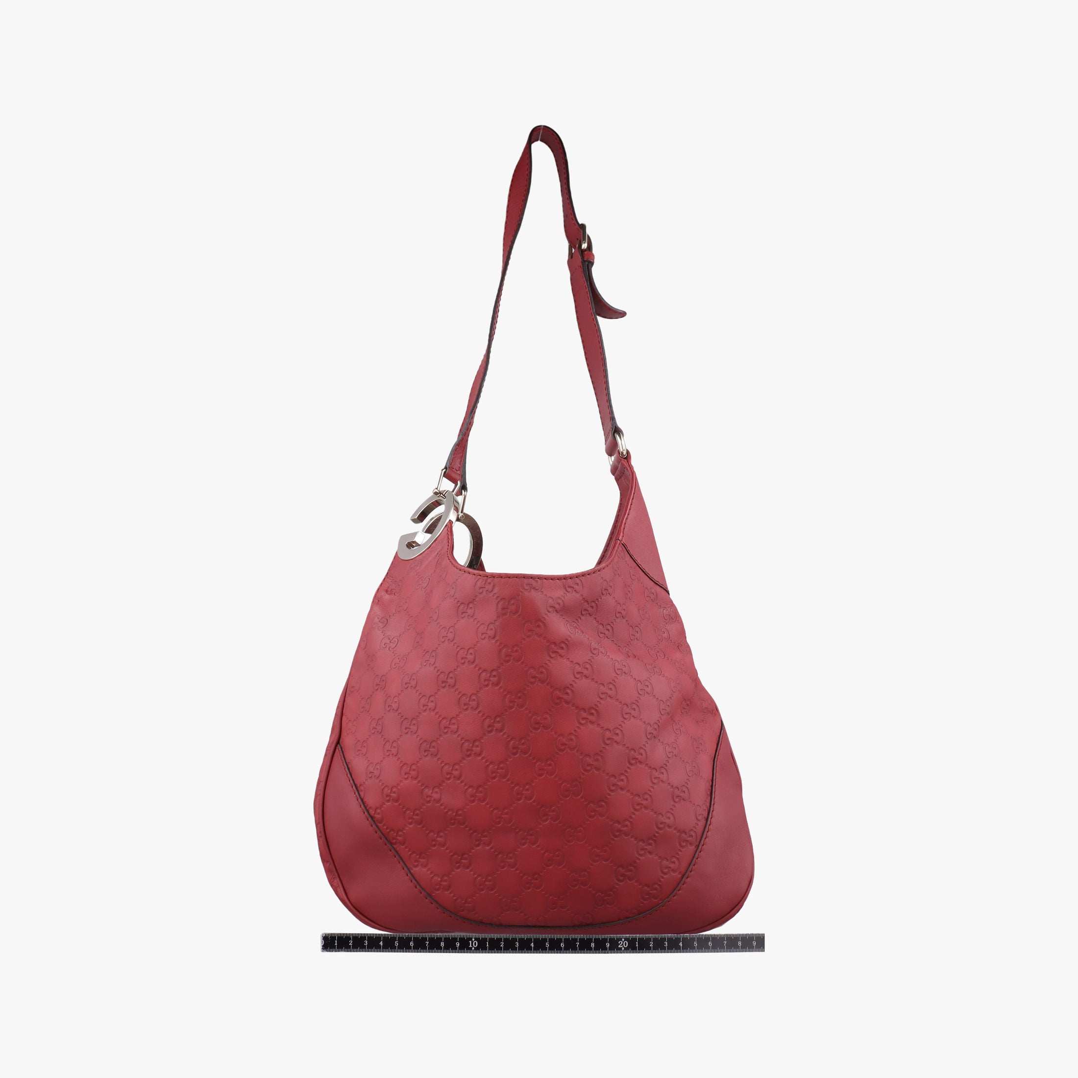 Pre-owned Gucci Charlotte Red Leather 203503 shoulderbag | stylenewstar