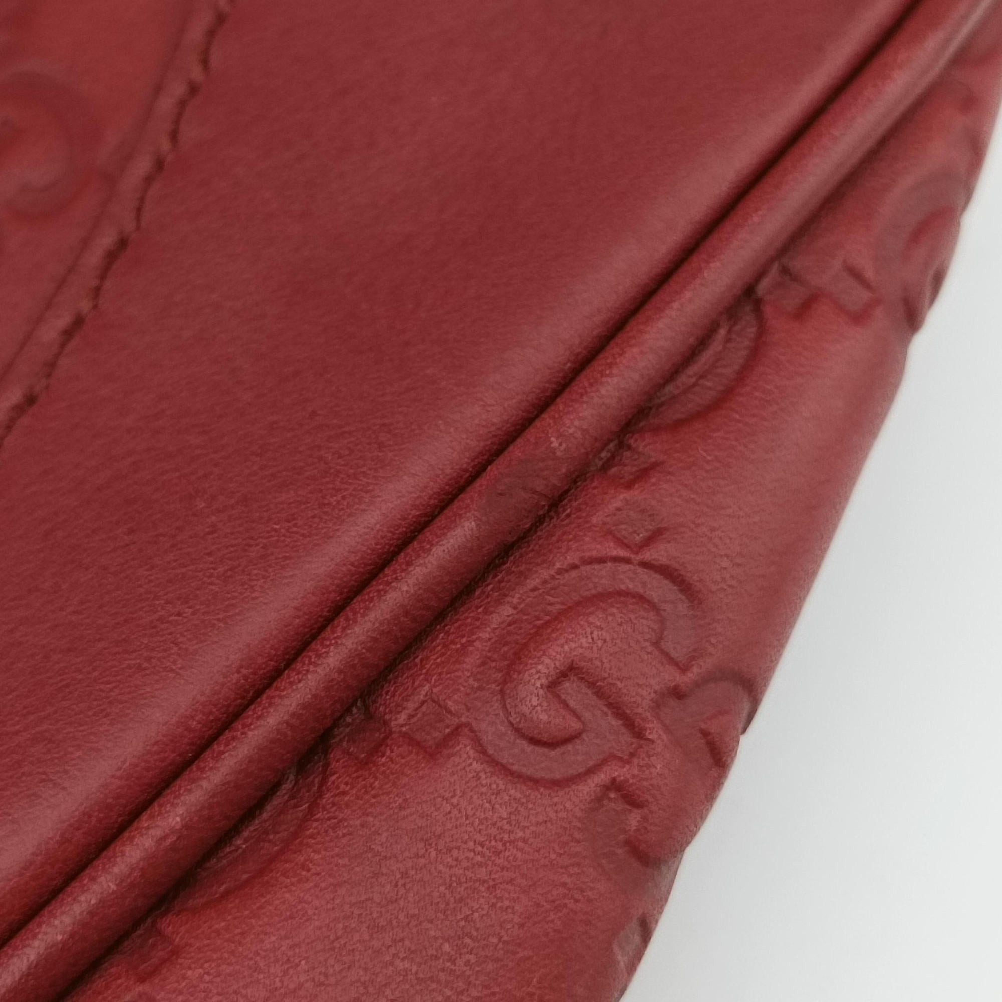 Pre-owned Gucci Charlotte Red Leather 203503 shoulderbag | stylenewstar