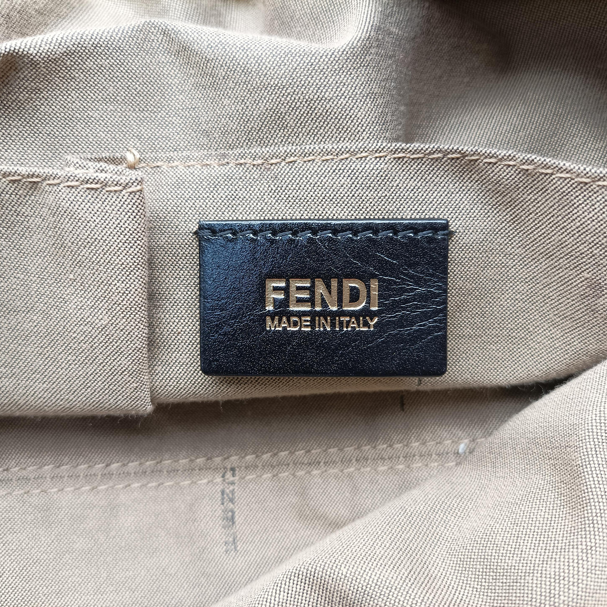 Pre-owned Fendi Lampo FF Logo Orange Leather 8BR636 shoulderbag | stylenewstar