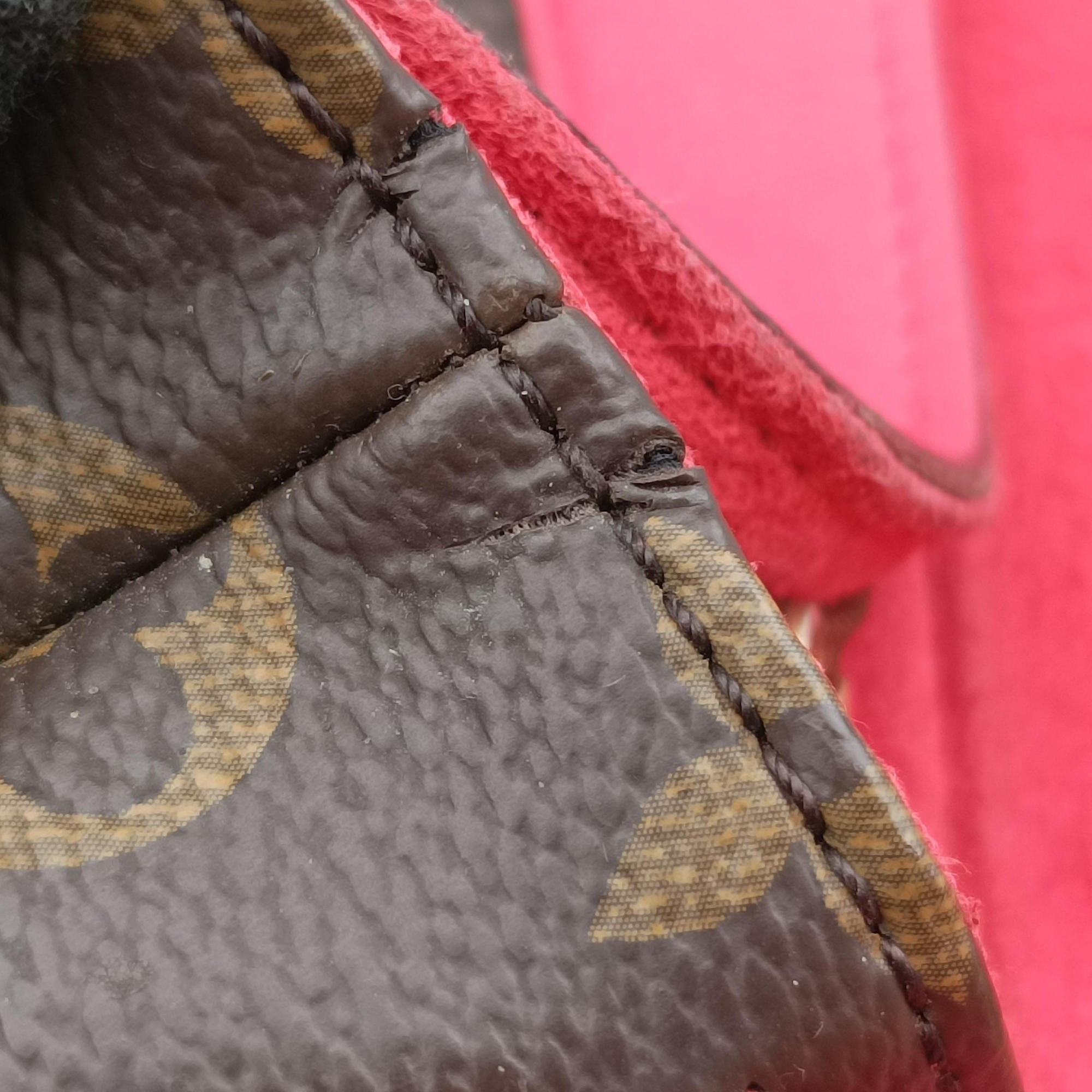 Pre-owned Louis Vuitton PALLAS Chain Brown×Poppy Petal Monogram Canvas×calf leather M41741 shoulderbag | stylenewstar