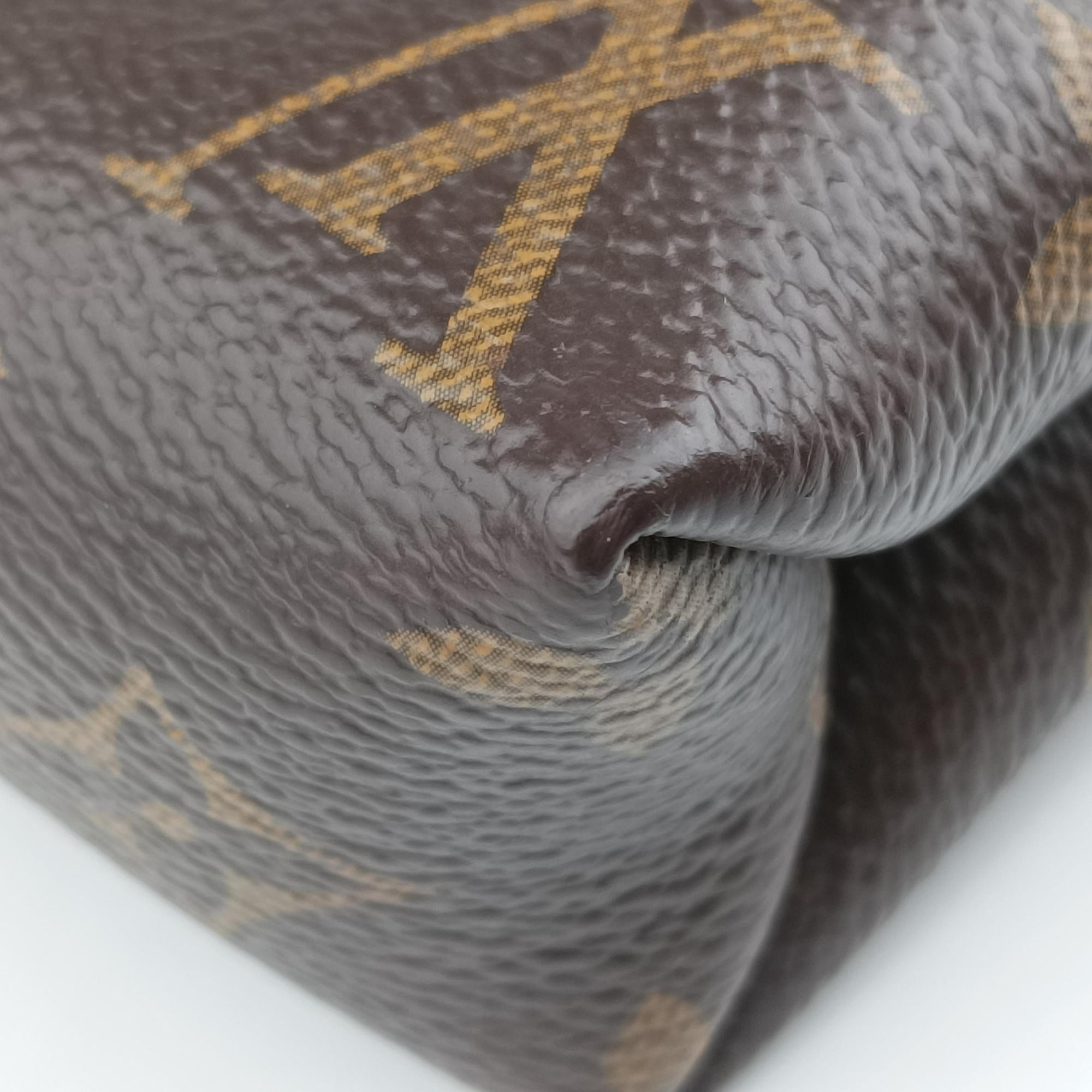 Pre-owned Louis Vuitton PALLAS Chain Brown×Poppy Petal Monogram Canvas×calf leather M41741 shoulderbag | stylenewstar