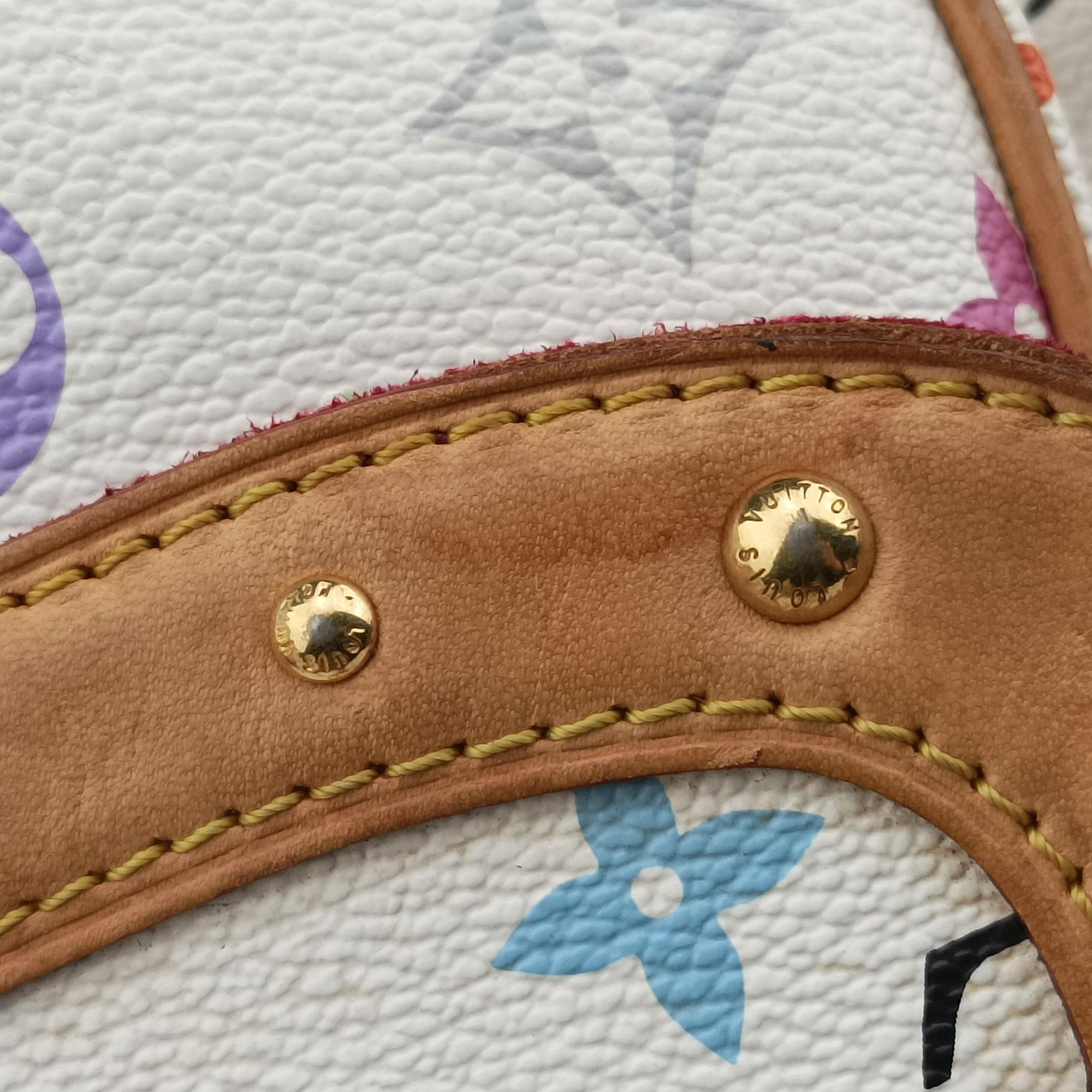 Pre-owned Louis Vuitton RITA white Monogram Multicolor M40125 shoulderbag | stylenewstar