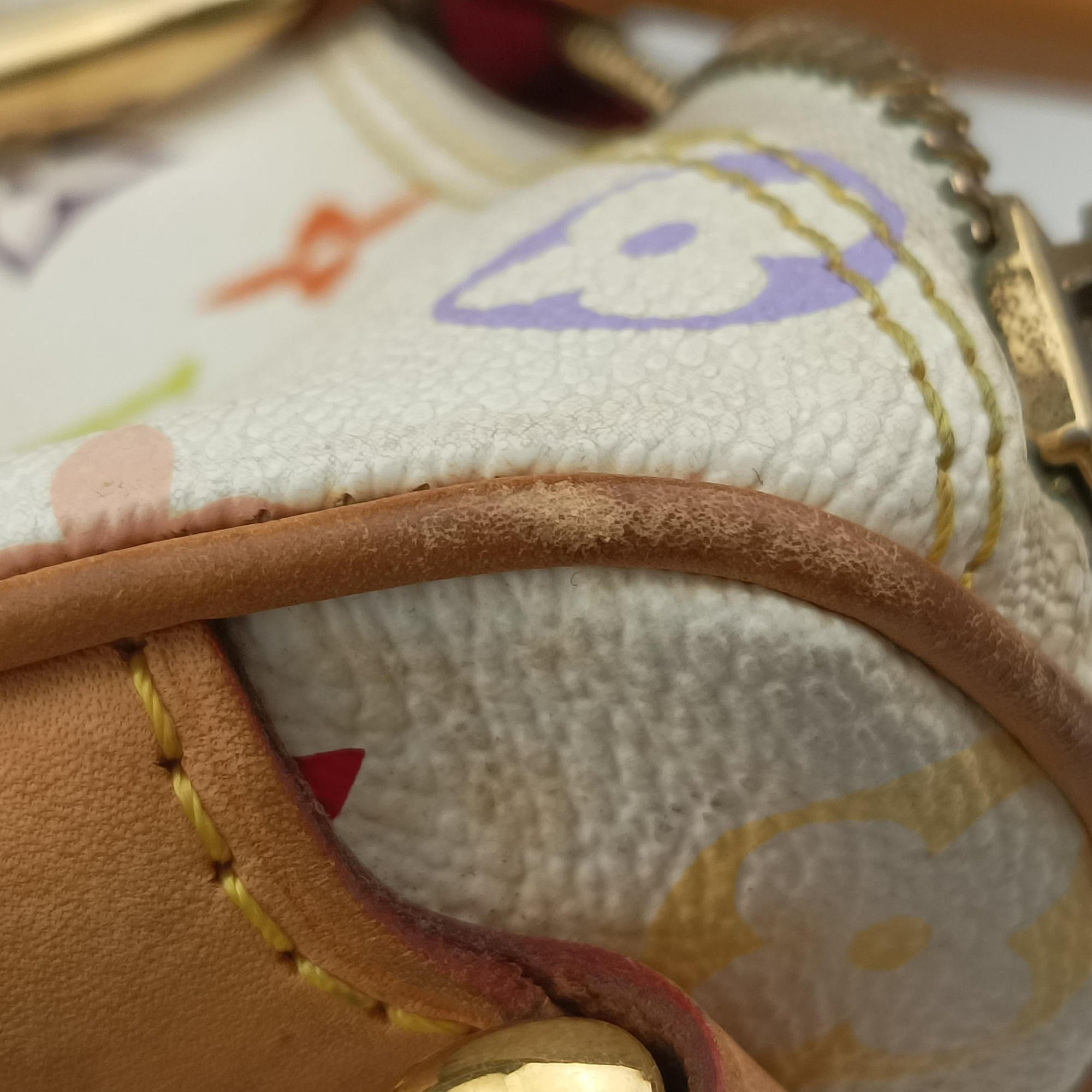 Pre-owned Louis Vuitton RITA white Monogram Multicolor M40125 shoulderbag | stylenewstar
