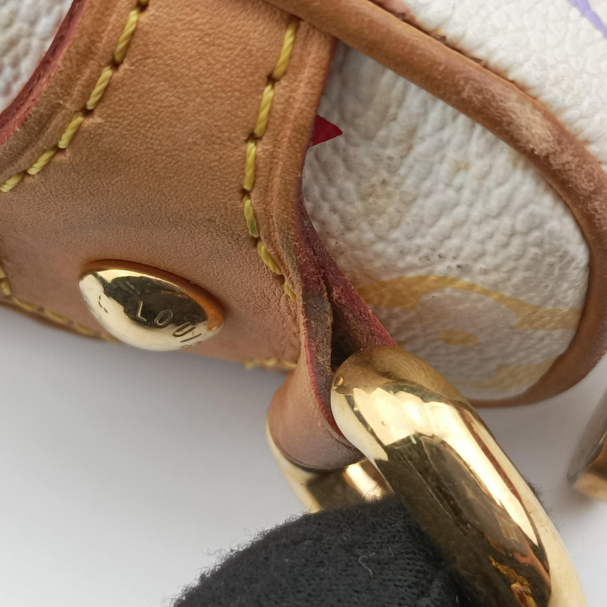 Pre-owned Louis Vuitton RITA white Monogram Multicolor M40125 shoulderbag | stylenewstar