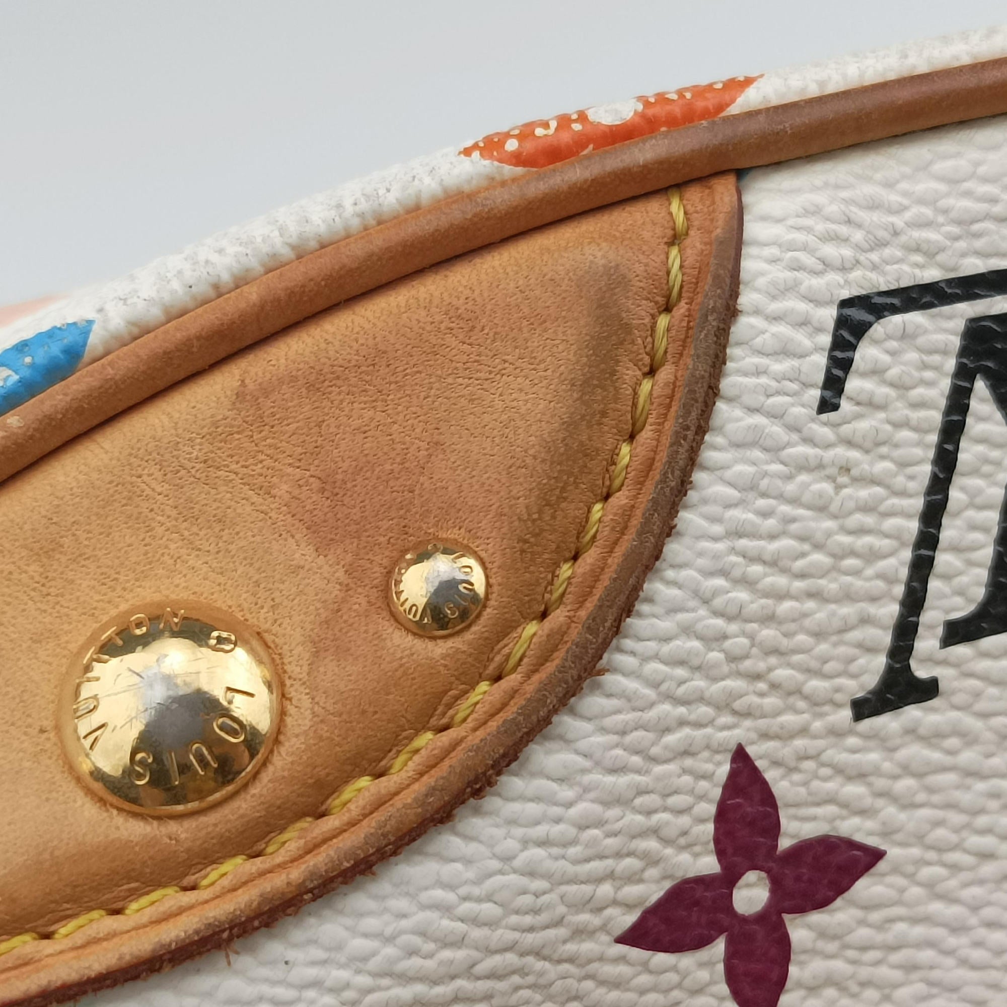 Pre-owned Louis Vuitton RITA white Monogram Multicolor M40125 shoulderbag | stylenewstar