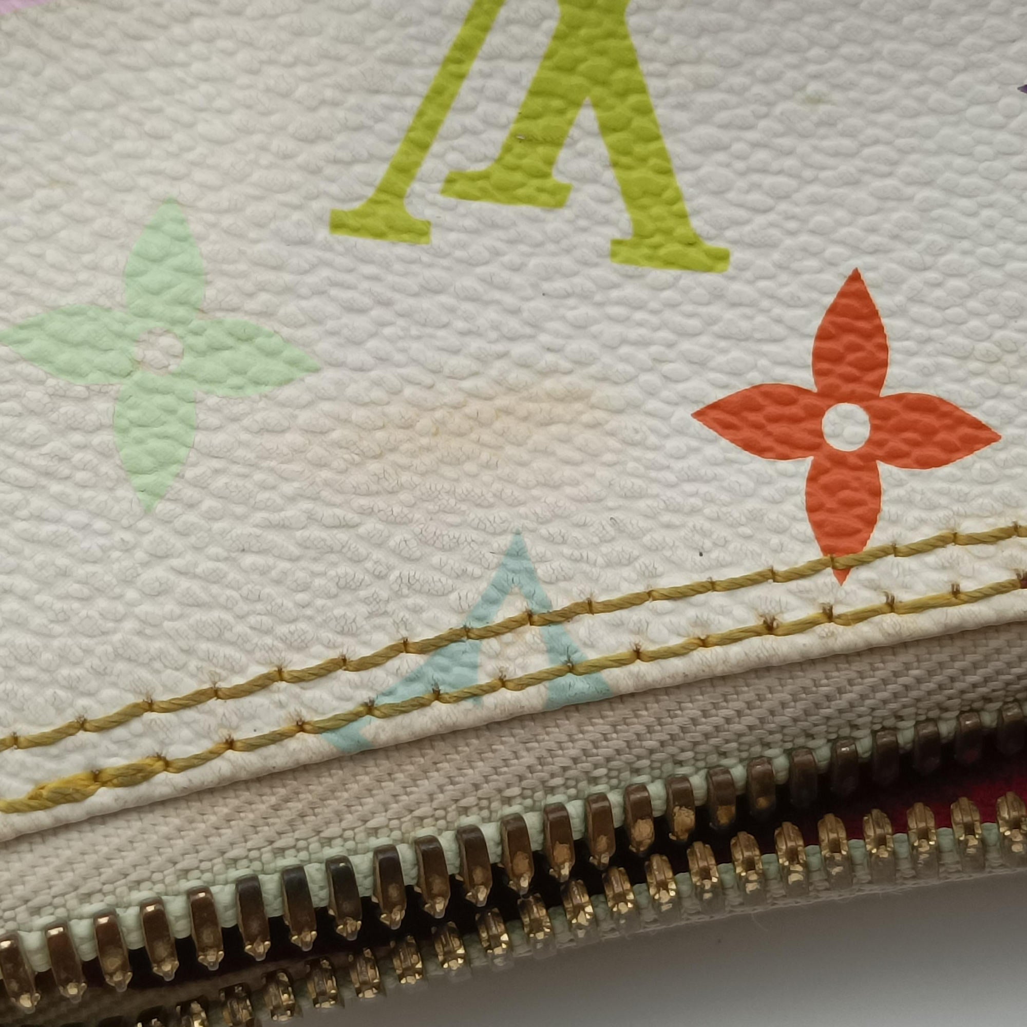 Pre-owned Louis Vuitton RITA white Monogram Multicolor M40125 shoulderbag | stylenewstar
