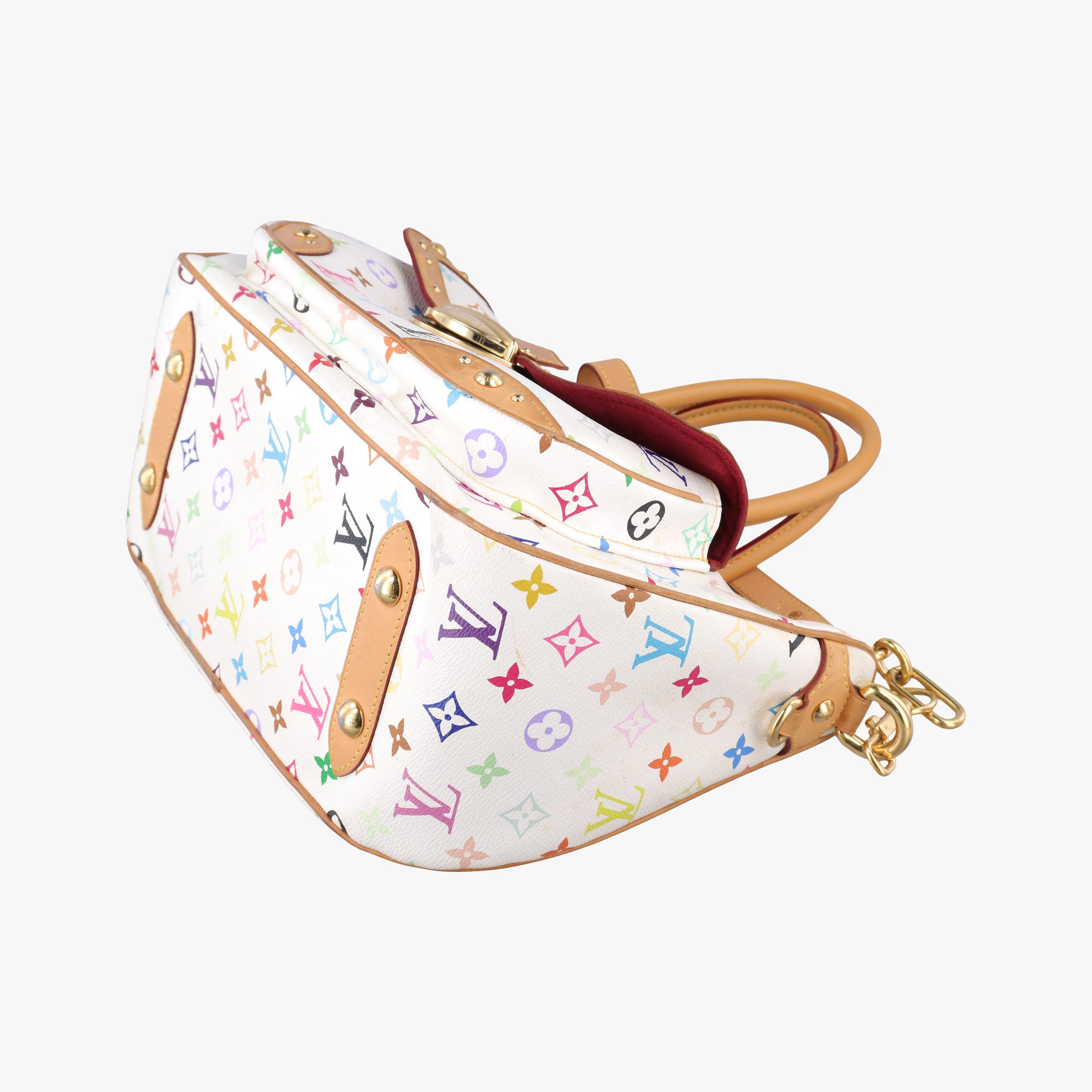 Pre-owned Louis Vuitton RITA white Monogram Multicolor M40125 shoulderbag | stylenewstar