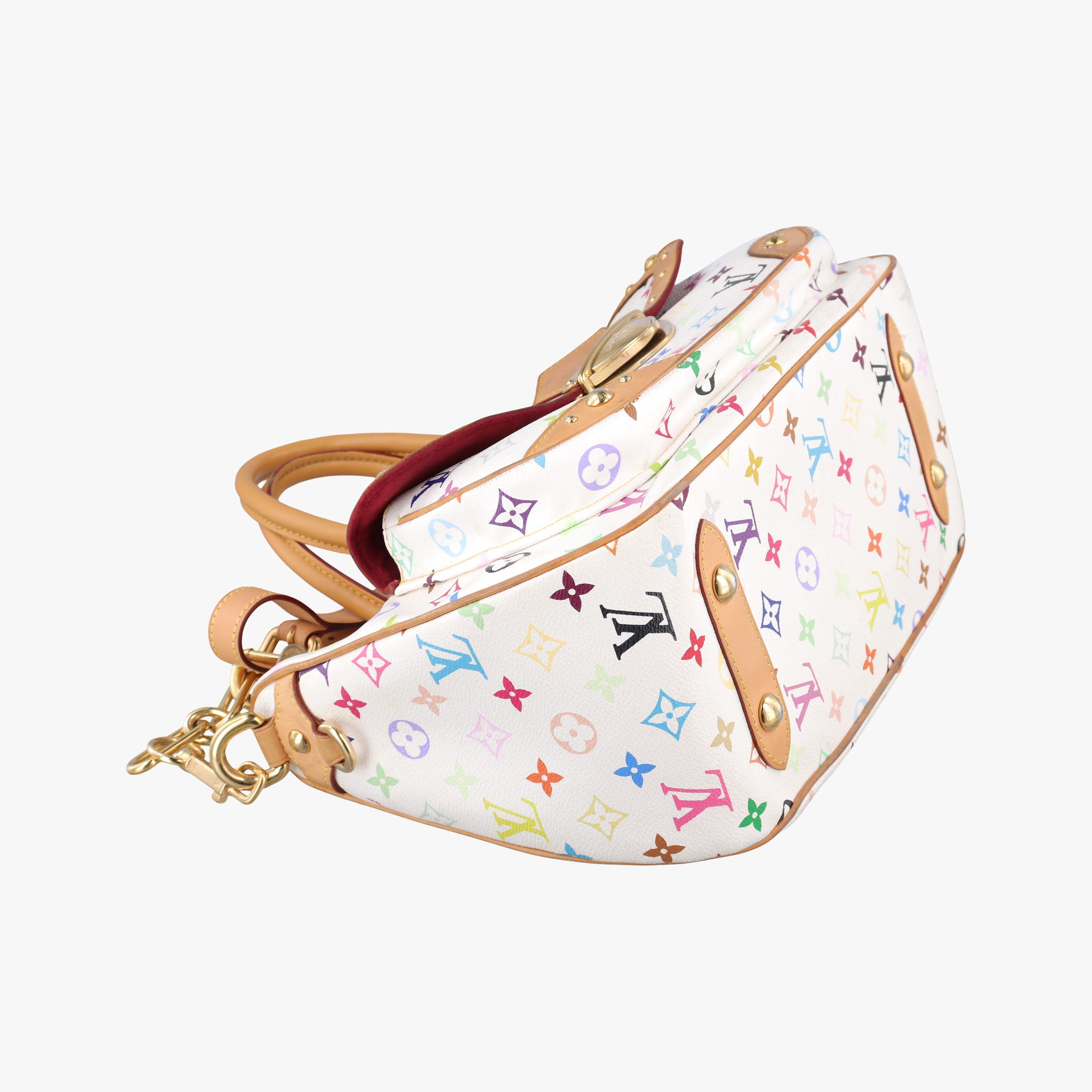 Pre-owned Louis Vuitton RITA white Monogram Multicolor M40125 shoulderbag | stylenewstar