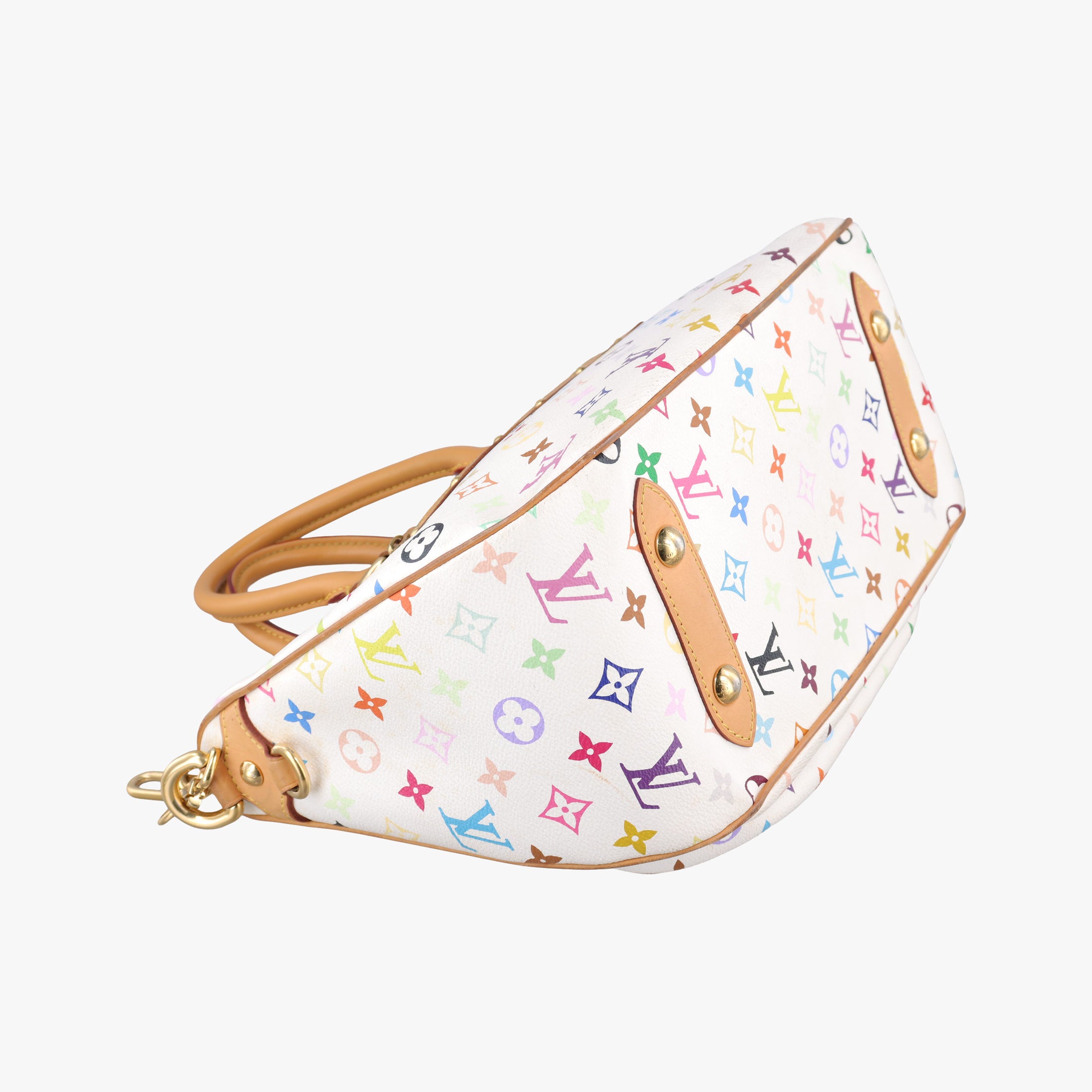 Pre-owned Louis Vuitton RITA white Monogram Multicolor M40125 shoulderbag | stylenewstar